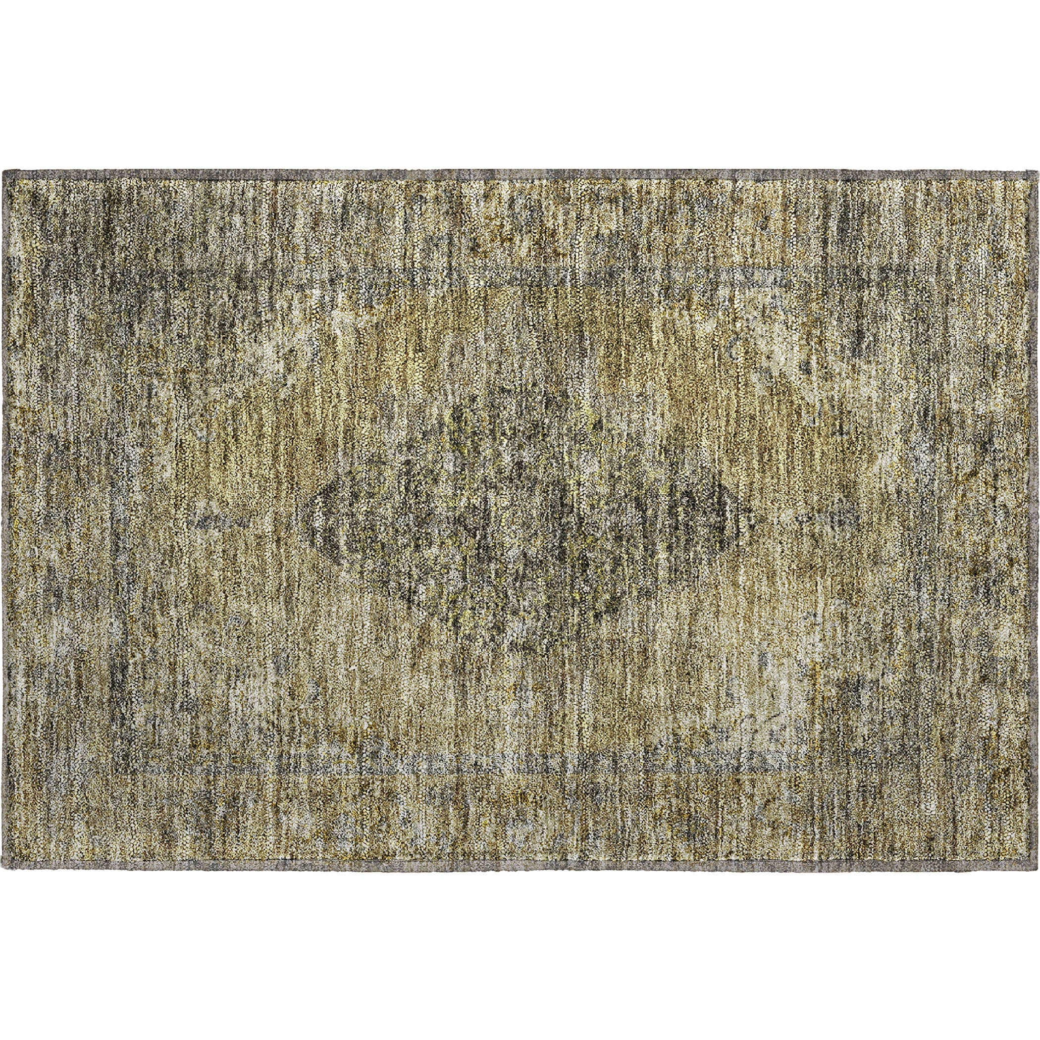 Ghent Machine Washable Traditional Khaki Brown Rug 1'8" x 2'6" #shape_Rectangle