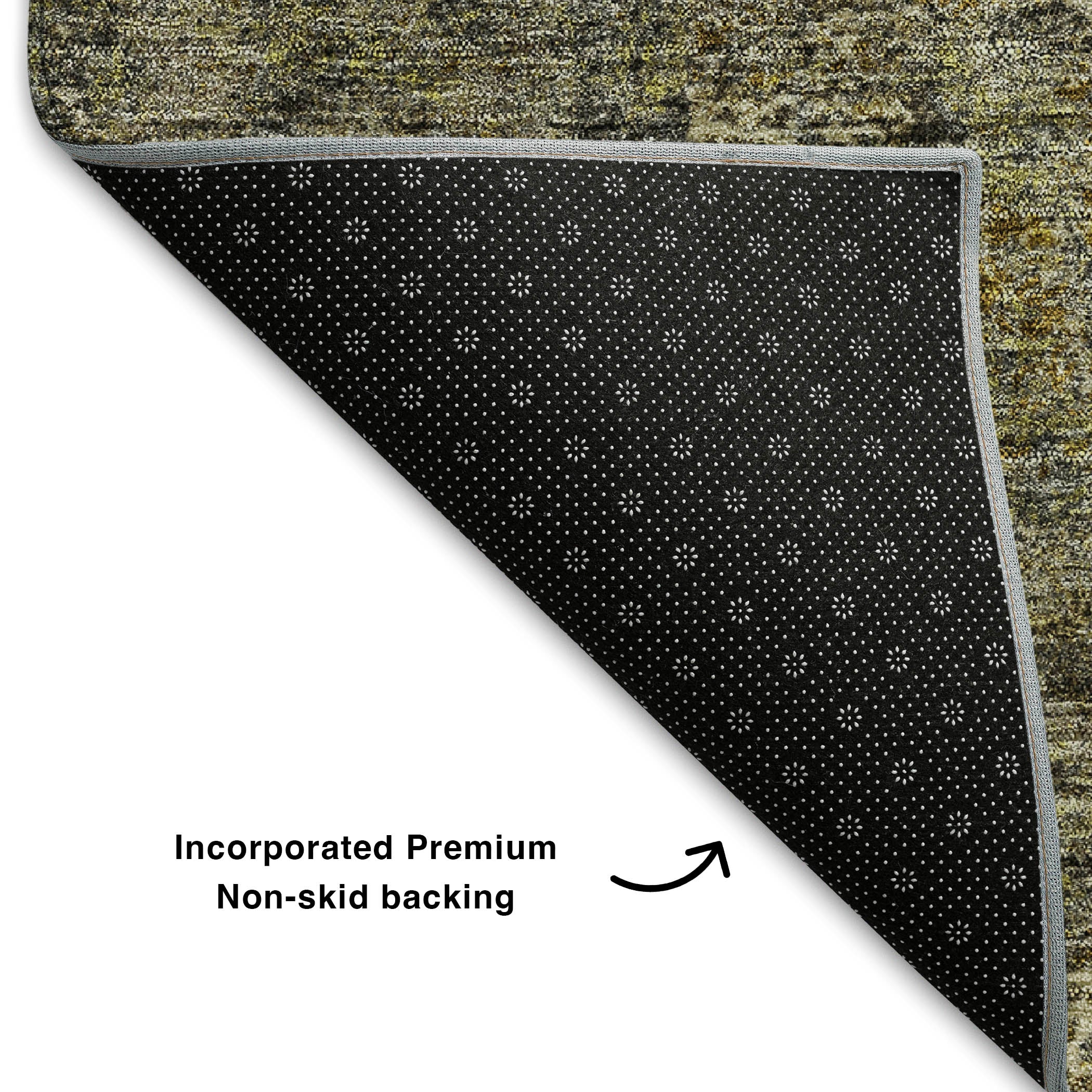 Ghent Machine Washable Traditional Khaki Brown Rug 1'8" x 2'6" #shape_Rectangle