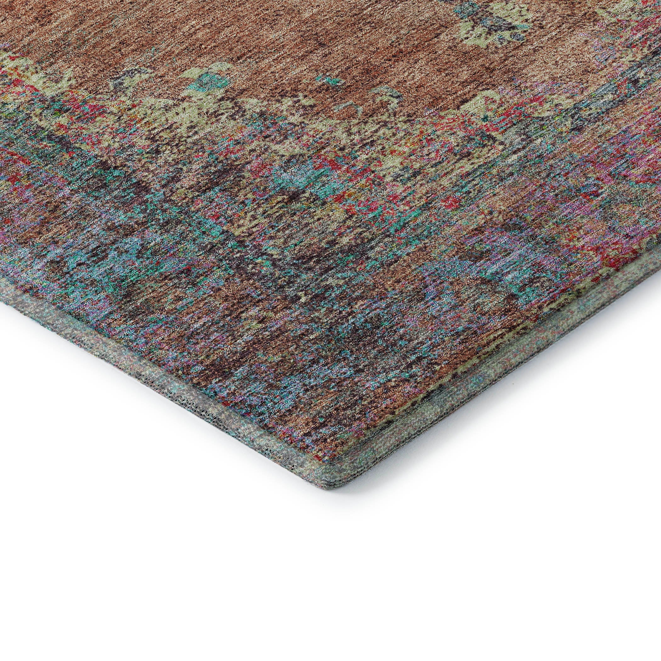 Ghent Machine Washable Traditional Orange Rug 1'8" x 2'6" #shape_Rectangle