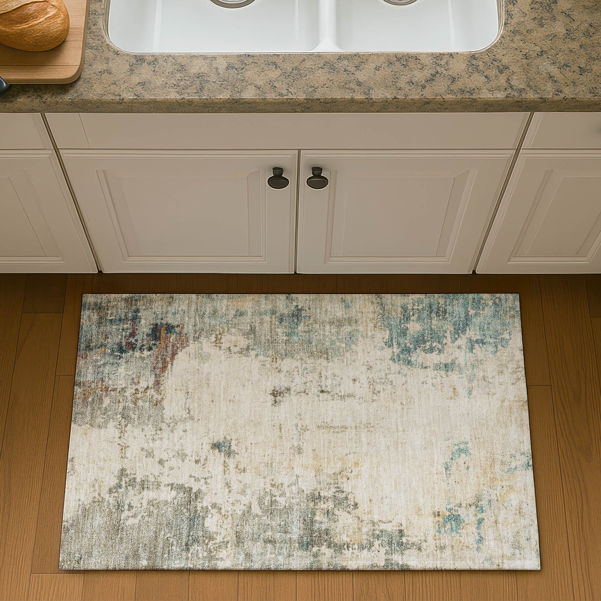 Bogota Machine Washable Transitional Ivory Rug 1'8" x 2'6" #shape_Rectangle