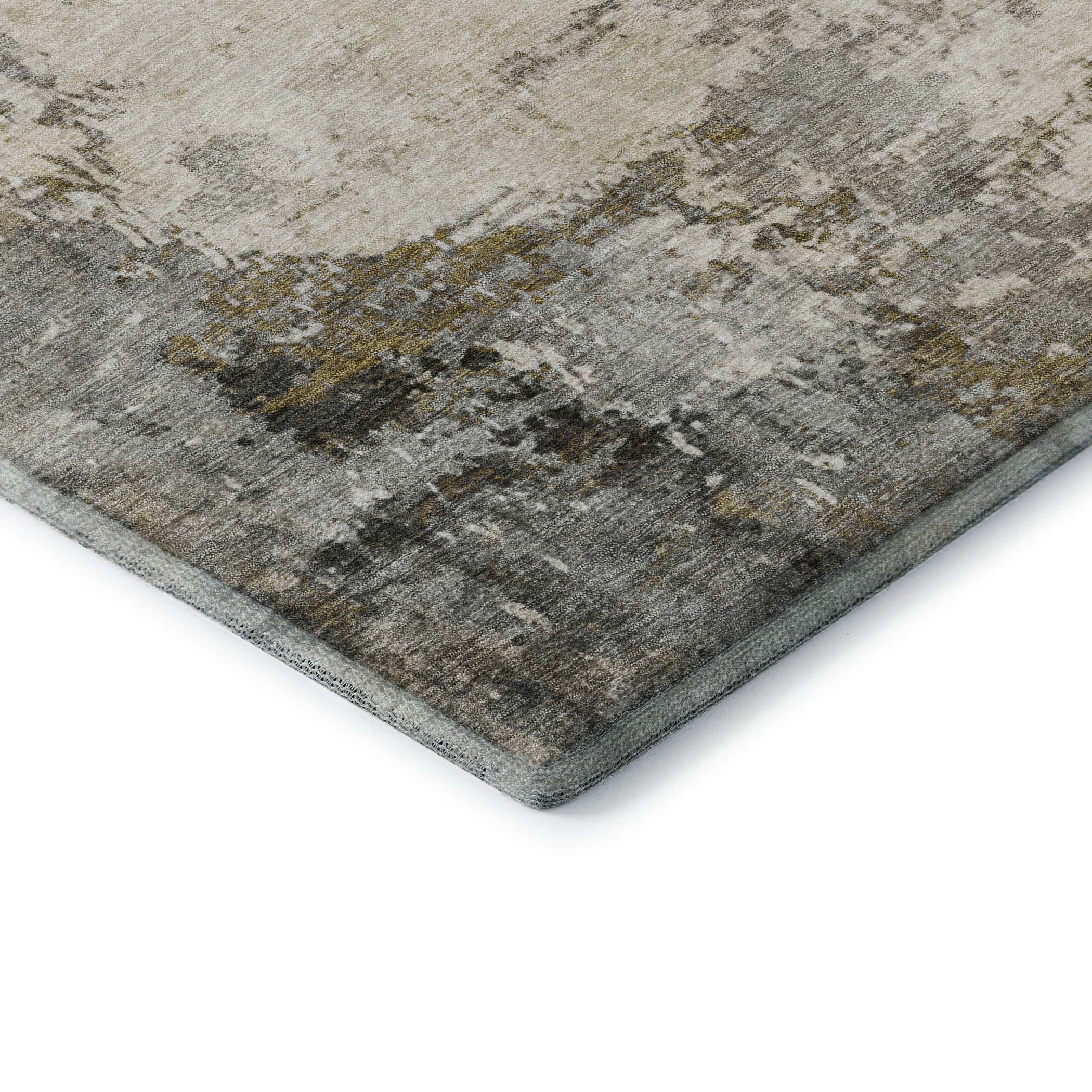 Bogota Machine Washable Transitional Pewter Gray Rug 1'8" x 2'6" #shape_Rectangle
