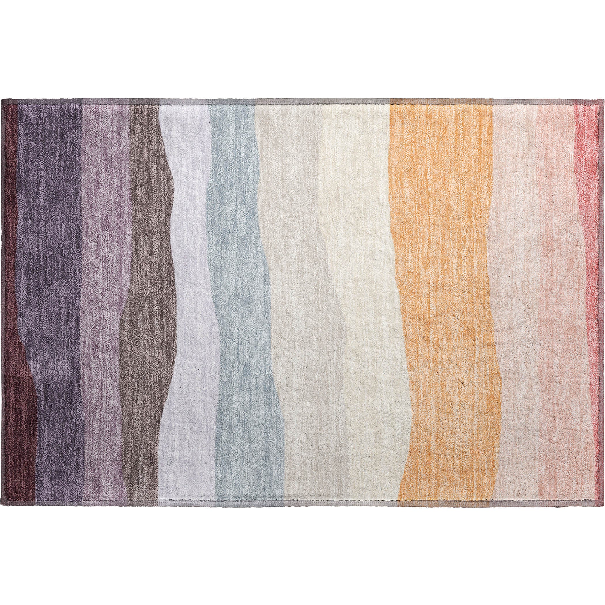 Kyoto Machine Washable Transitional Orange Rug 1'8" x 2'6" #shape_Rectangle