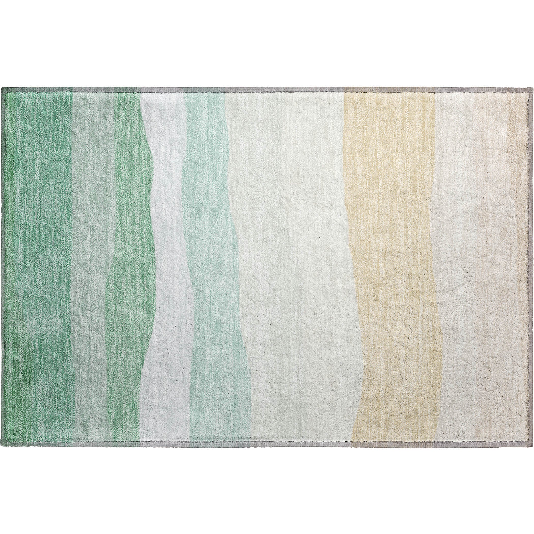 Kyoto Machine Washable Transitional Teal Rug 1'8" x 2'6" #shape_Rectangle