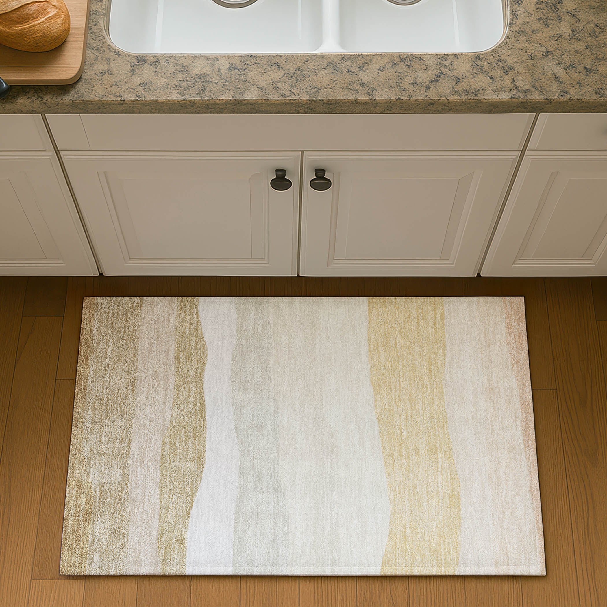 Kyoto Machine Washable Transitional Wheat Gold Rug 1'8" x 2'6" #shape_Rectangle