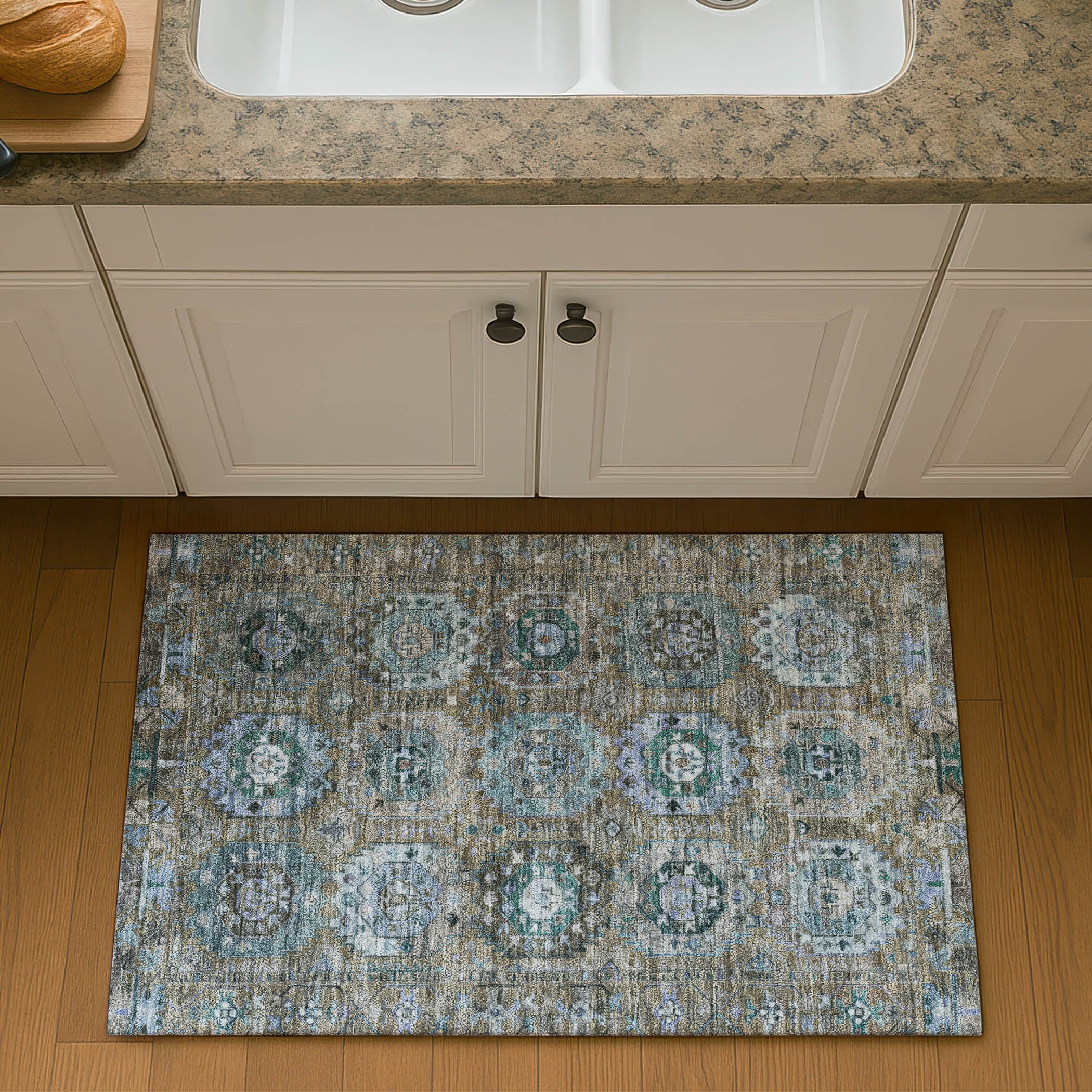 Ghent Machine Washable Traditional Brown Rug 1'8" x 2'6" #shape_Rectangle
