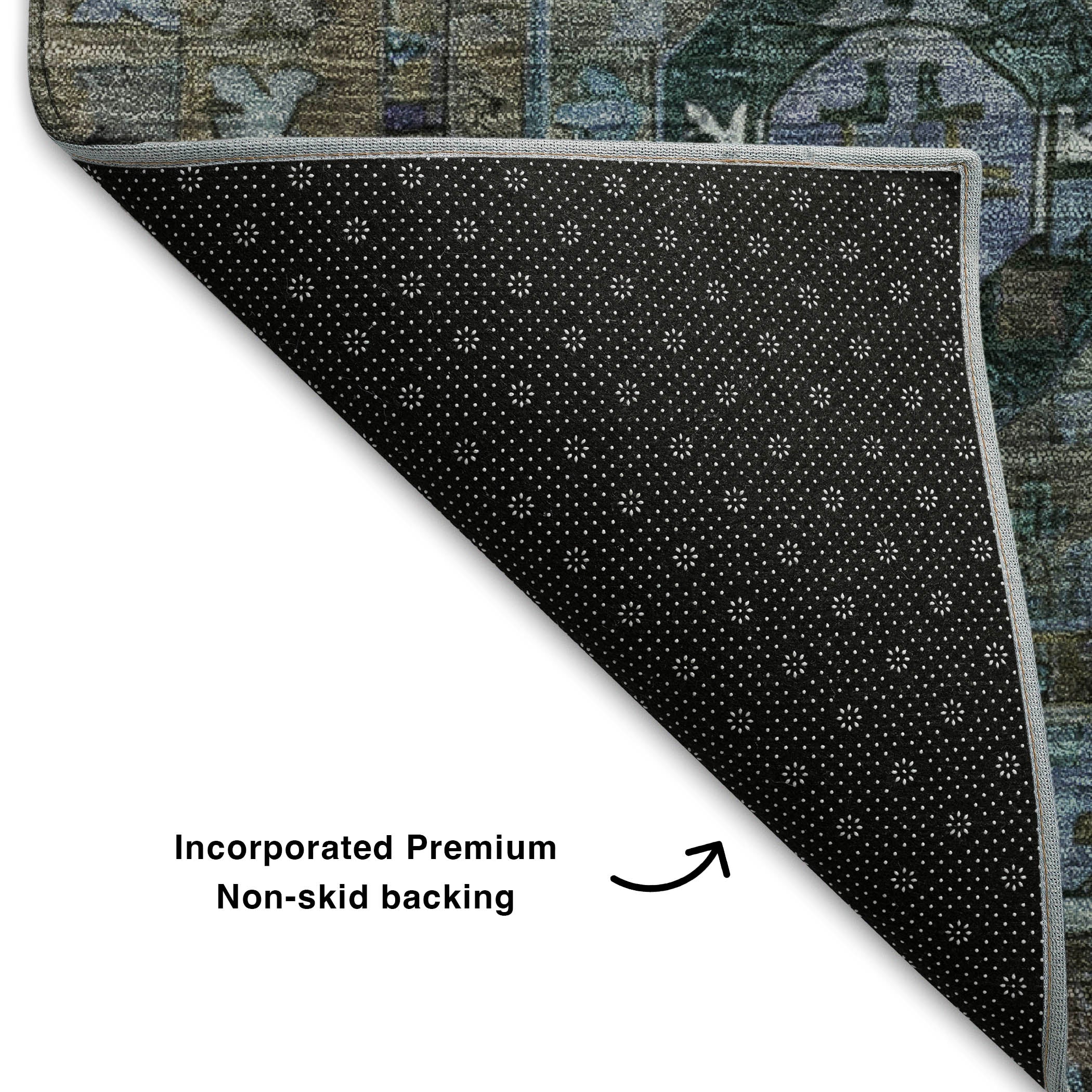 Ghent Machine Washable Traditional Brown Rug 1'8" x 2'6" #shape_Rectangle