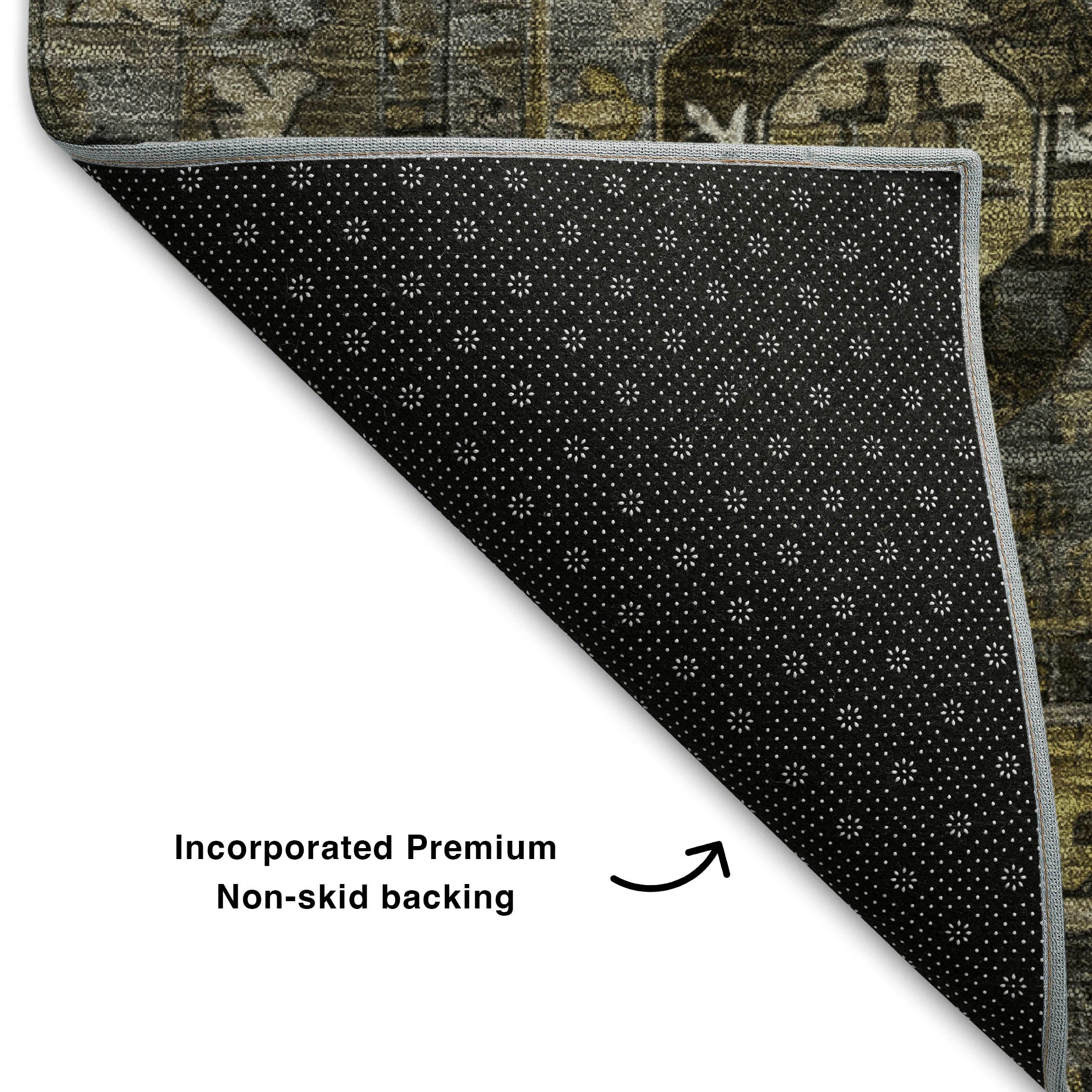Ghent Machine Washable Traditional Mocha Brown Rug 1'8" x 2'6" #shape_Rectangle