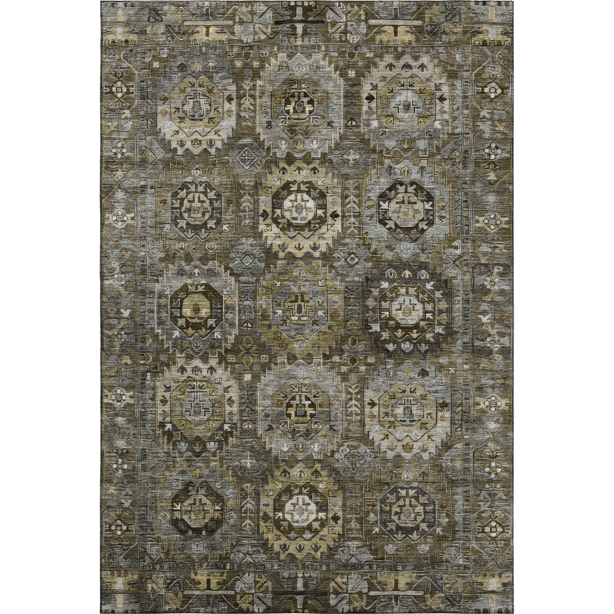 Ghent Machine Washable Traditional Mocha Brown Rug 2'6" x 3'10" #shape_Rectangle