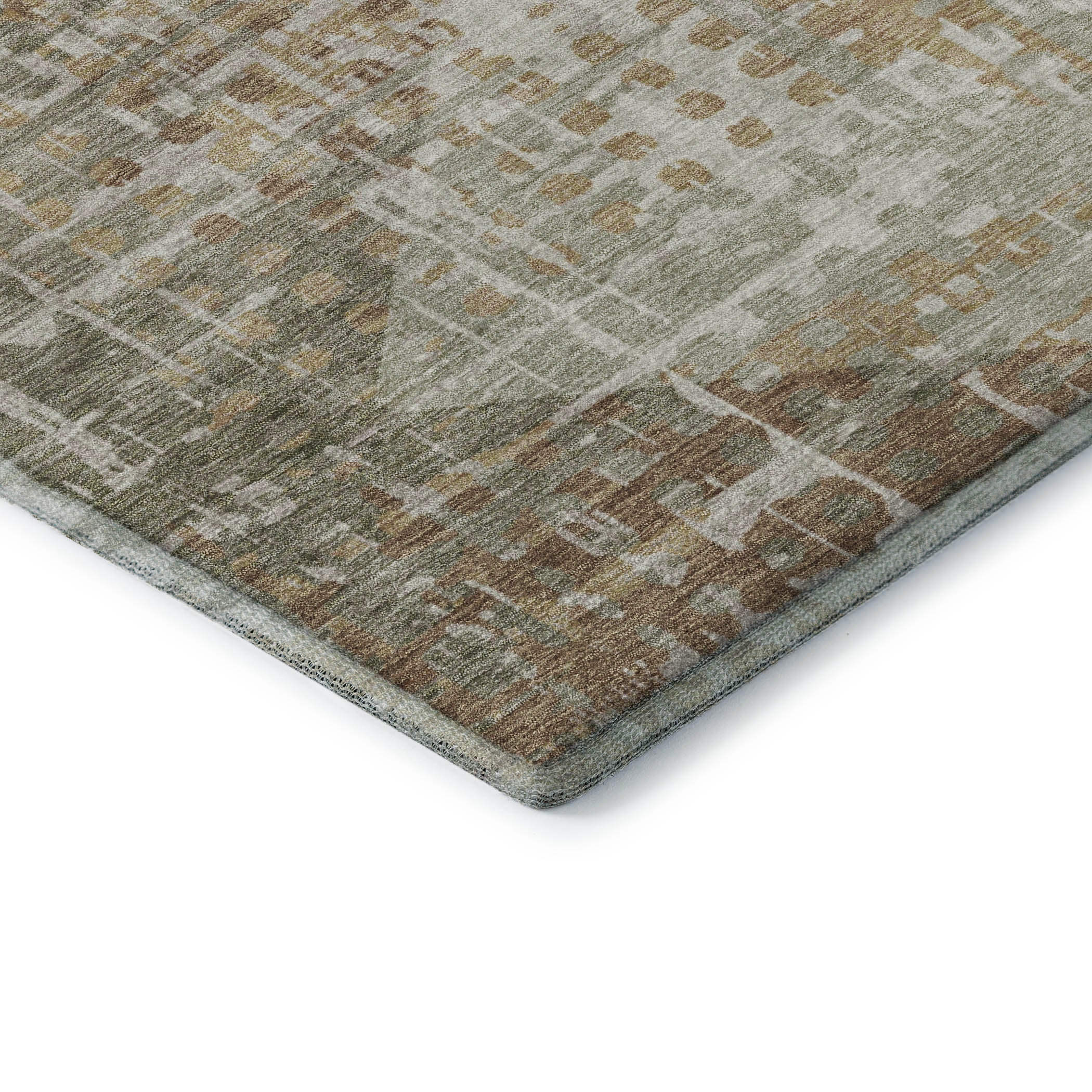 Sintra Machine Washable Transitional Aloe Green Rug 1'8" x 2'6" #shape_Rectangle