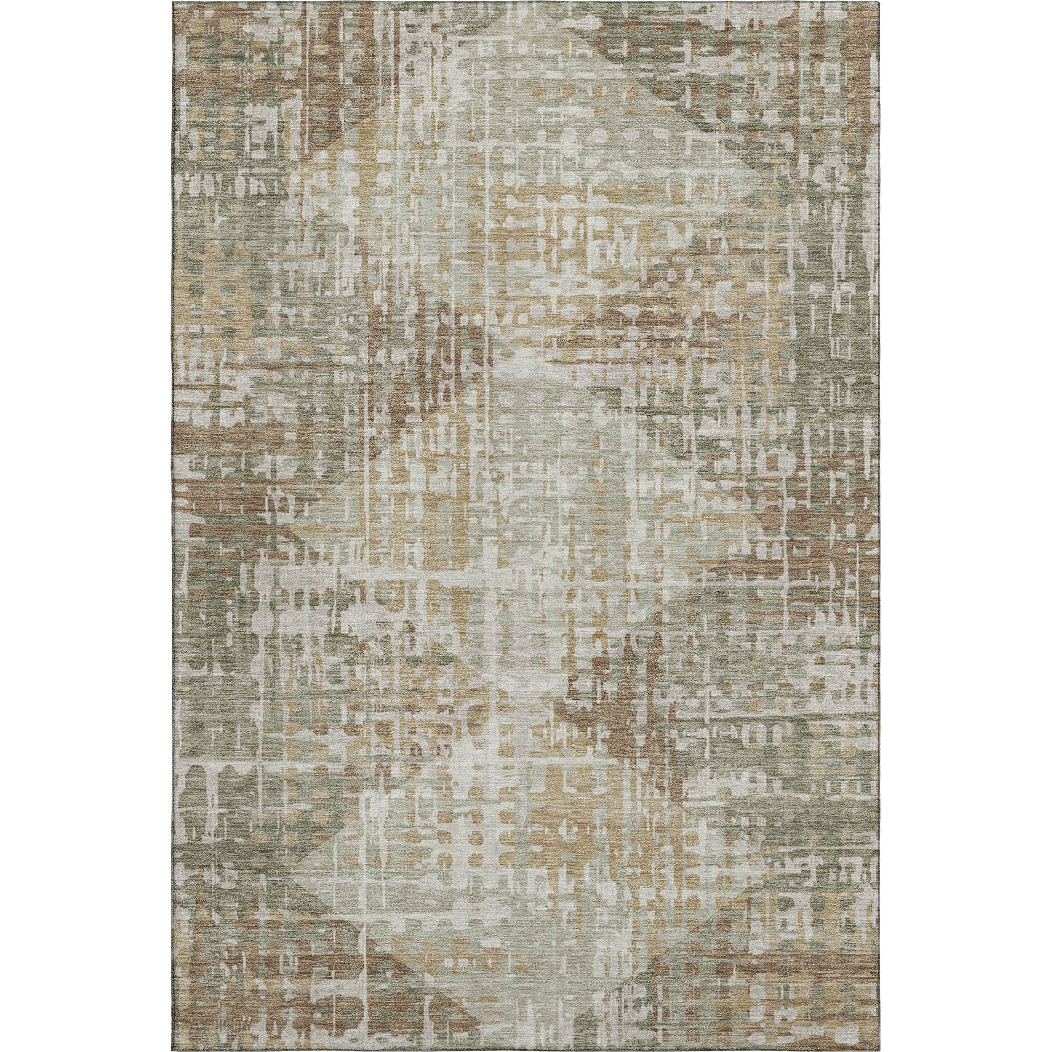 Sintra Machine Washable Transitional Aloe Green Rug 2'6" x 3'10" #shape_Rectangle