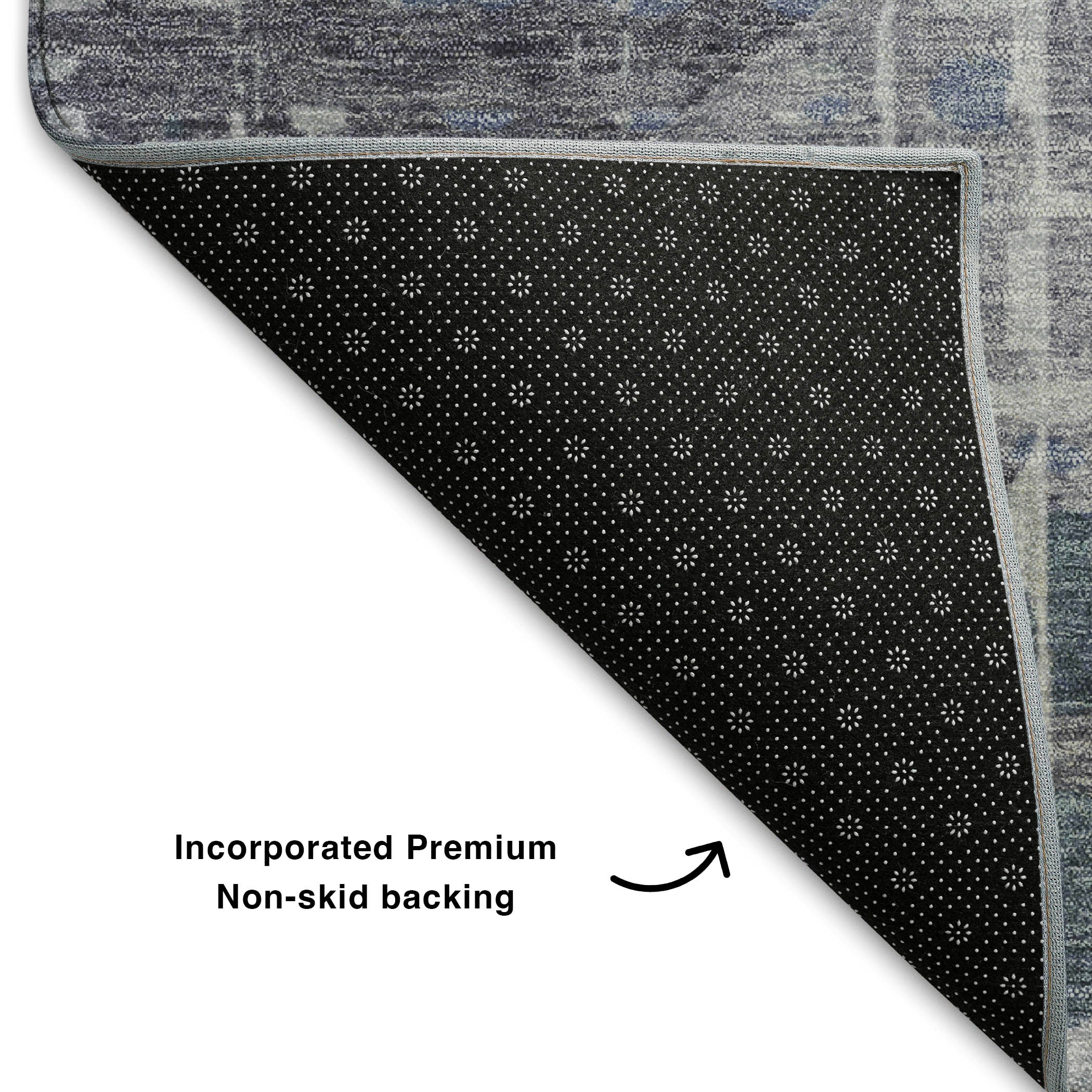 Sintra Machine Washable Transitional Blue Rug 1'8" x 2'6" #shape_Rectangle