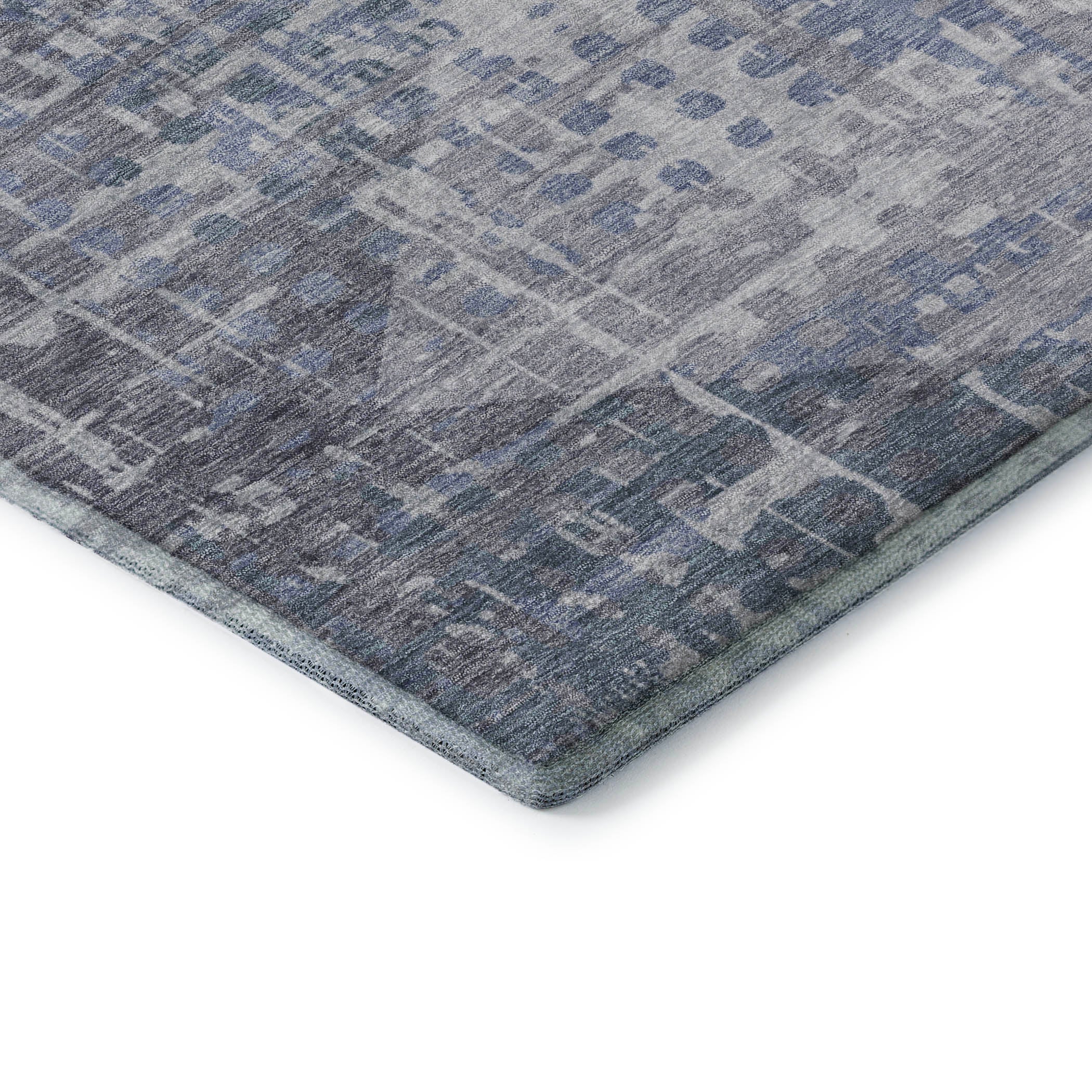 Sintra Machine Washable Transitional Blue Rug 1'8" x 2'6" #shape_Rectangle
