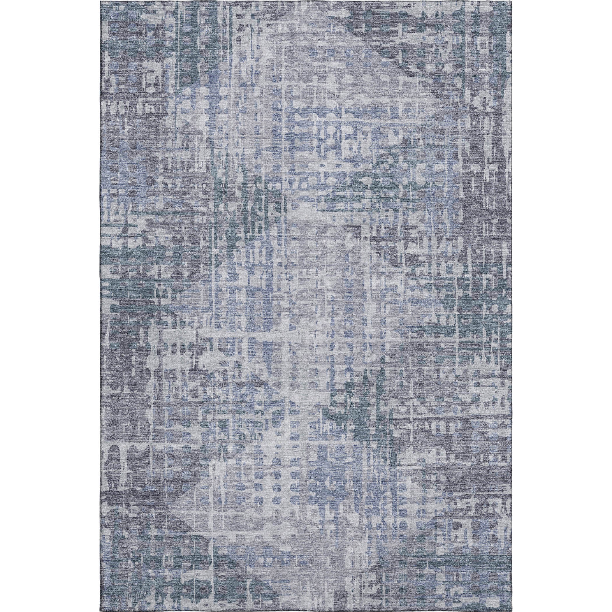 Sintra Machine Washable Transitional Blue Rug 2'6" x 3'10" #shape_Rectangle