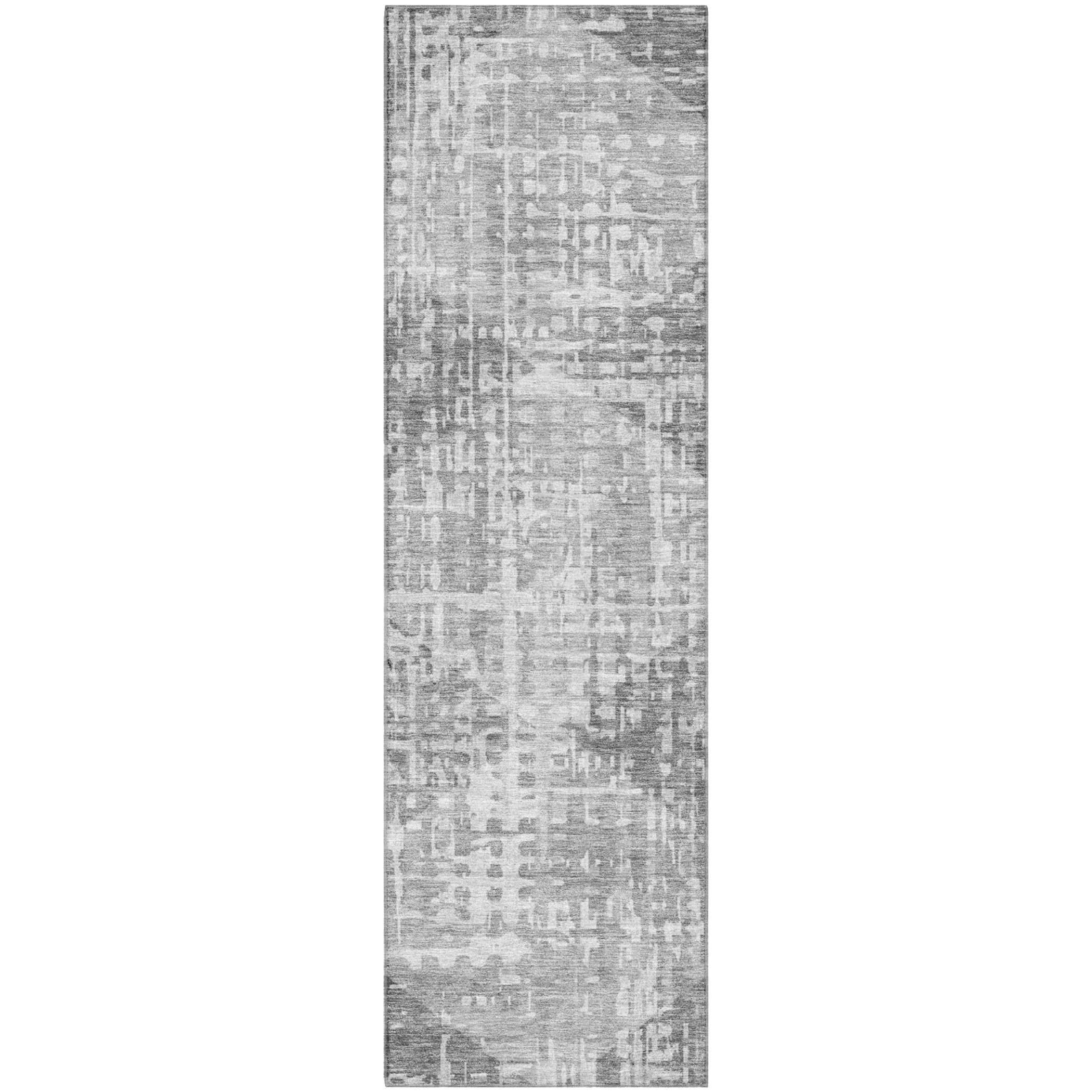 Sintra Machine Washable Transitional Gray Rug 2'3" x 7'6" #shape_Runner