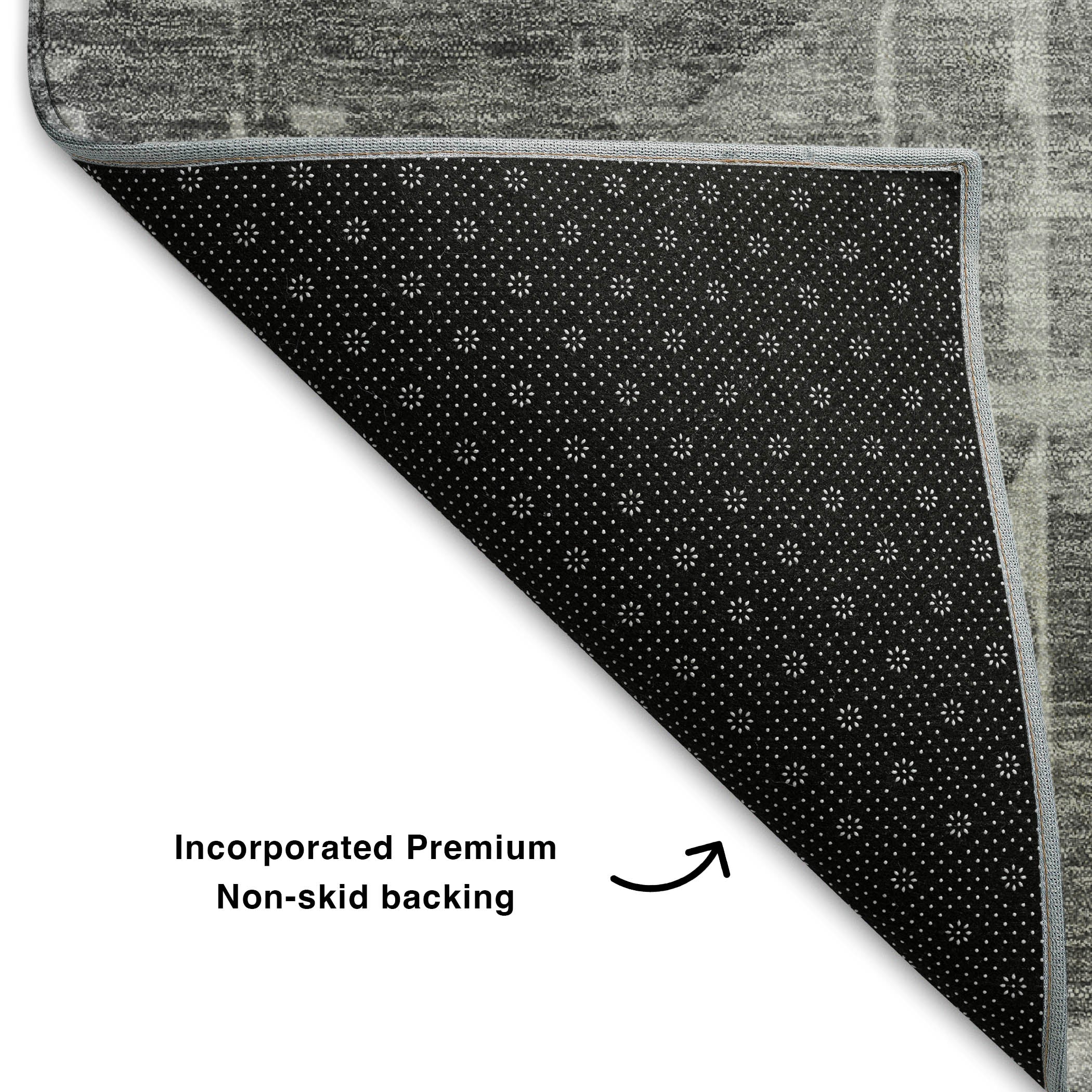 Sintra Machine Washable Transitional Gray Rug 1'8" x 2'6" #shape_Rectangle