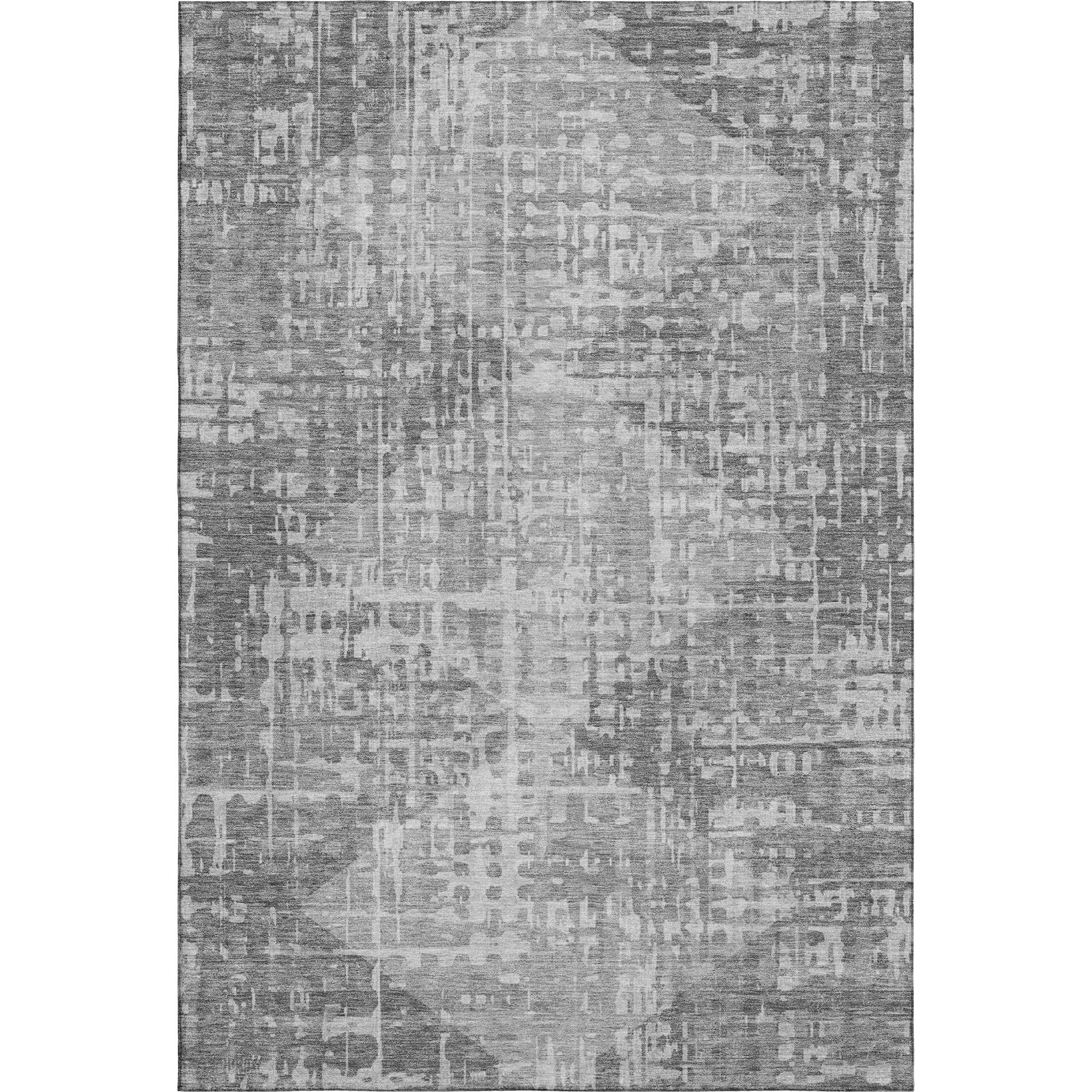 Sintra Machine Washable Transitional Gray Rug 2'6" x 3'10" #shape_Rectangle