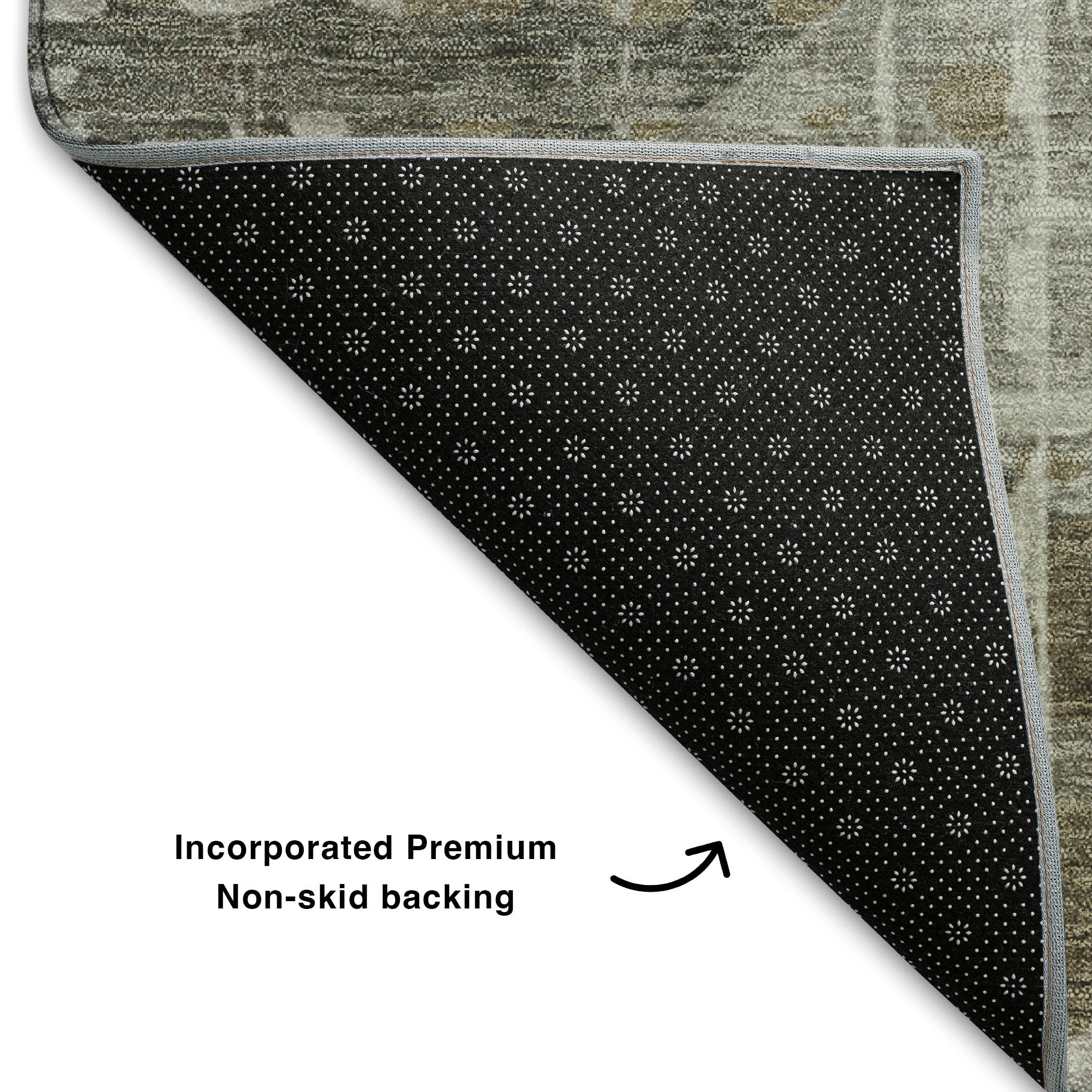 Sintra Machine Washable Transitional Pewter Gray Rug 1'8" x 2'6" #shape_Rectangle