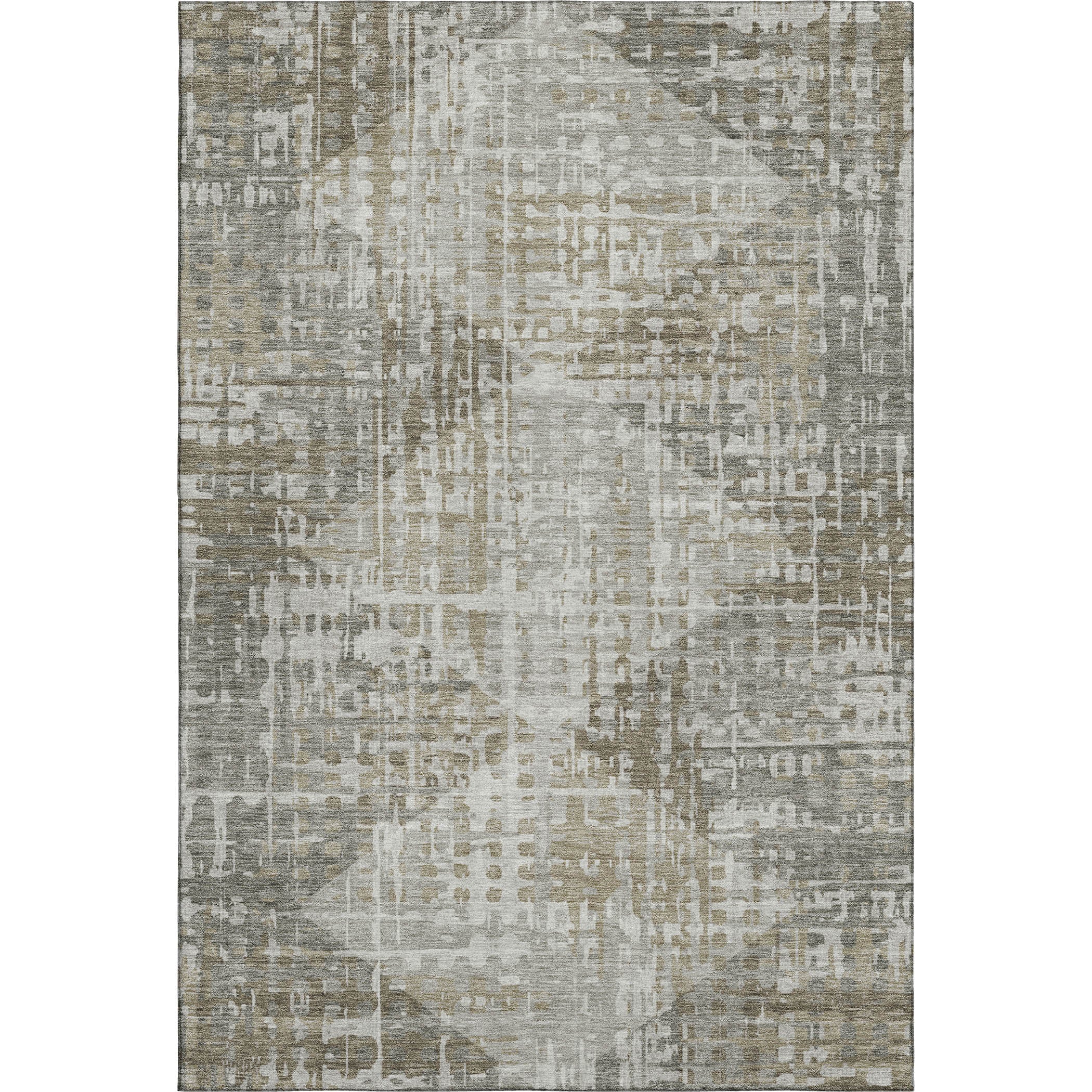 Sintra Machine Washable Transitional Pewter Gray Rug 2'6" x 3'10" #shape_Rectangle
