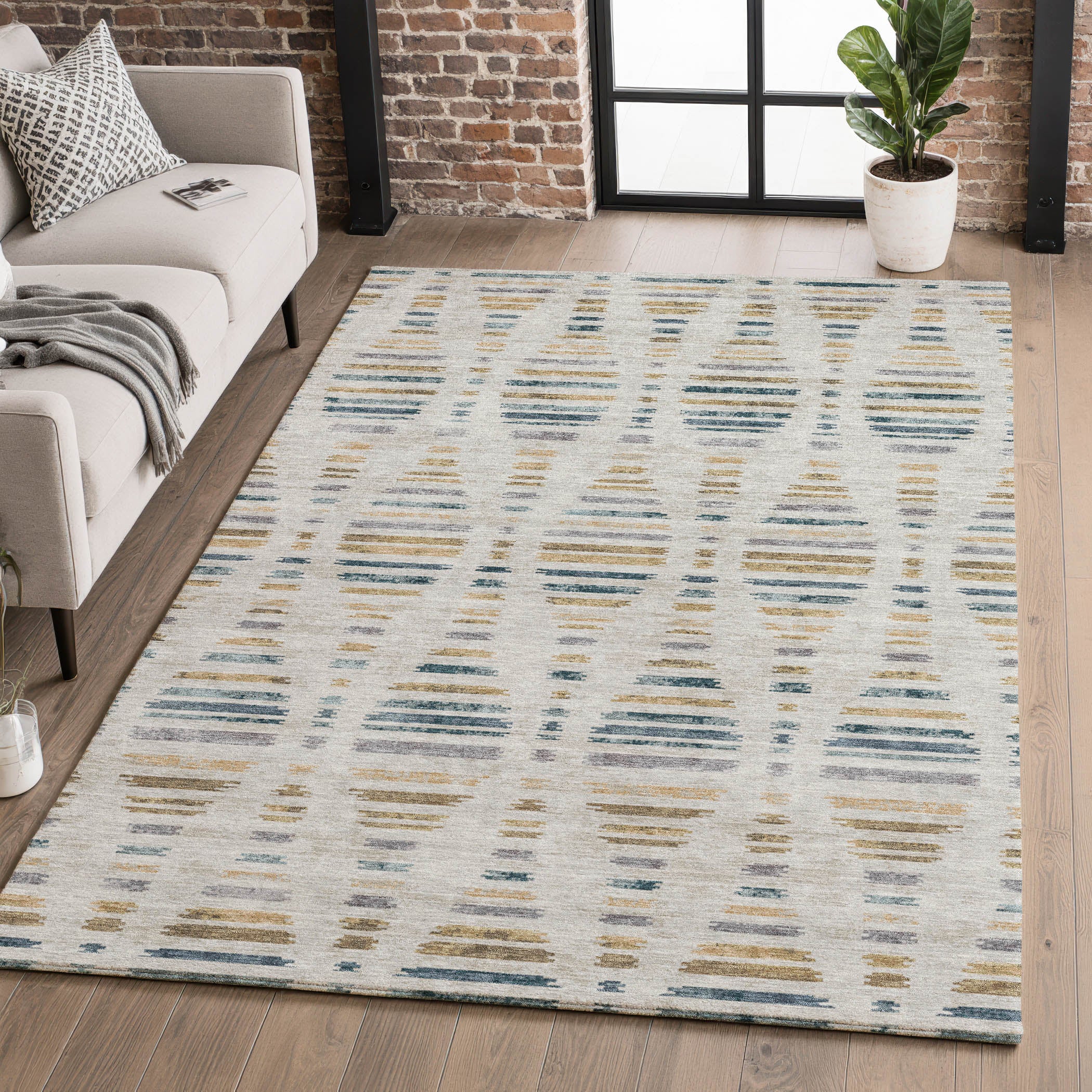 Jaipur Machine Washable Transitional Linen Ivory Rug 2'6" x 3'10" #shape_Rectangle