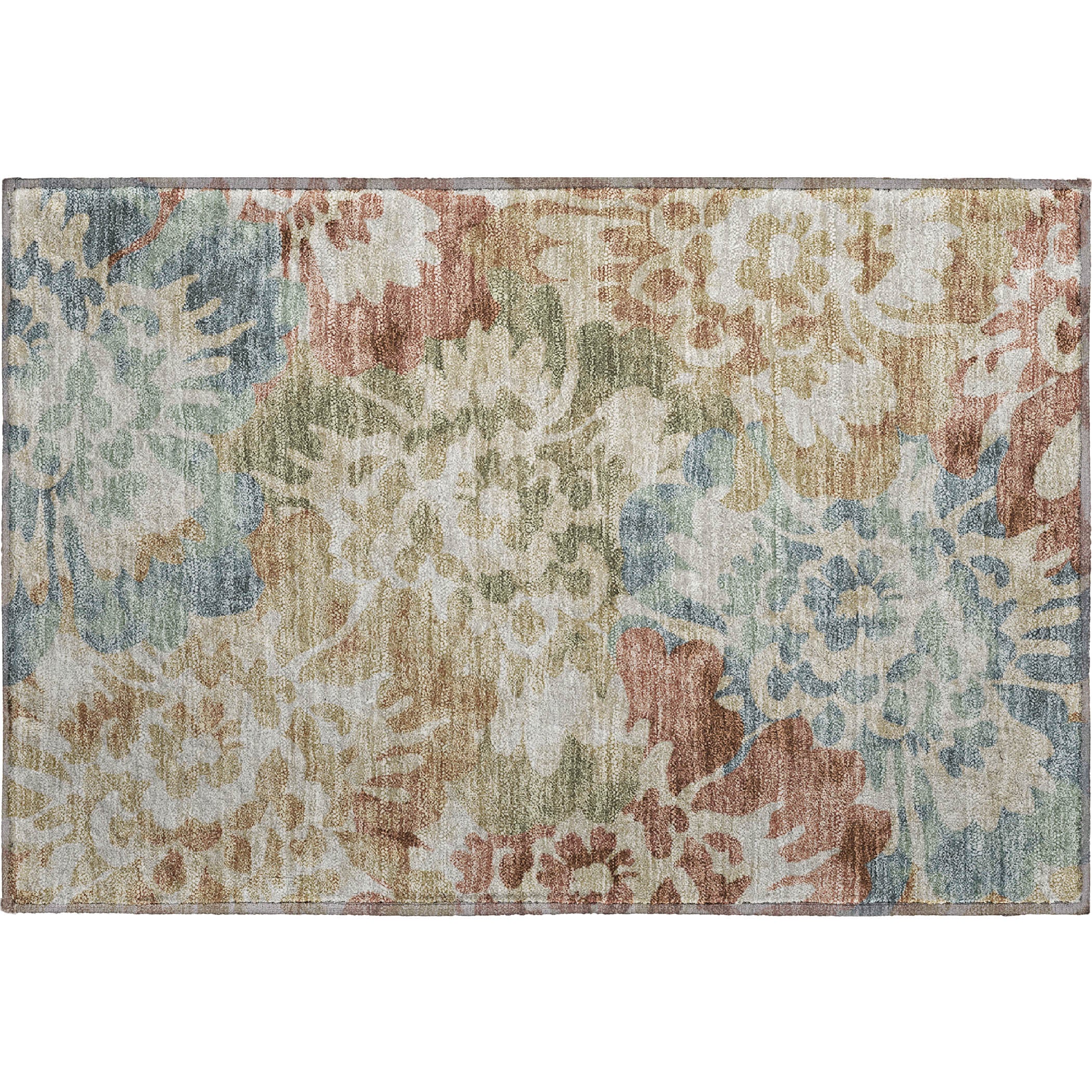 Tallinn Machine Washable Transitional Paprika Orange Rug 1'8" x 2'6" #shape_Rectangle