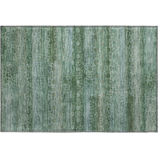 Valletta Machine Washable Transitional Aloe Green Rug 1'8" x 2'6"