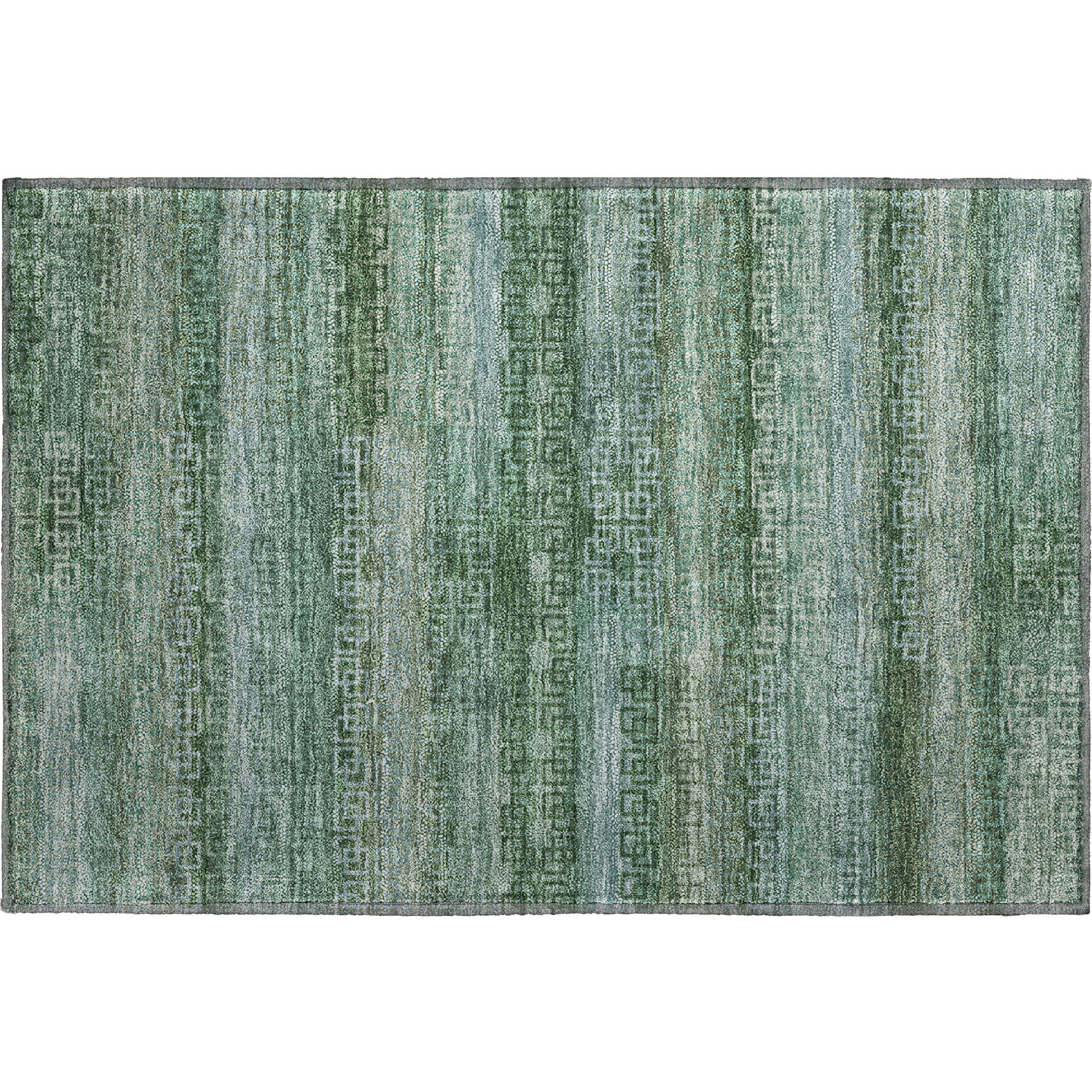 Valletta Machine Washable Transitional Aloe Green Rug 1'8" x 2'6" #shape_Rectangle