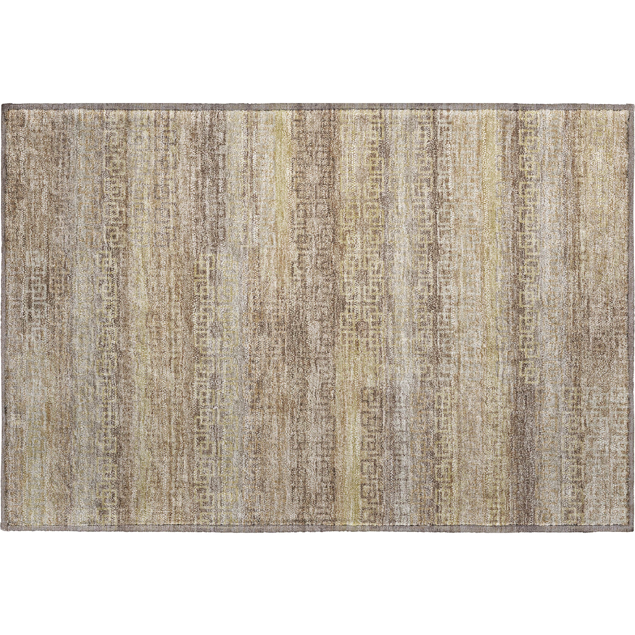 Valletta Machine Washable Transitional Beige Brown Rug 1'8" x 2'6" #shape_Rectangle