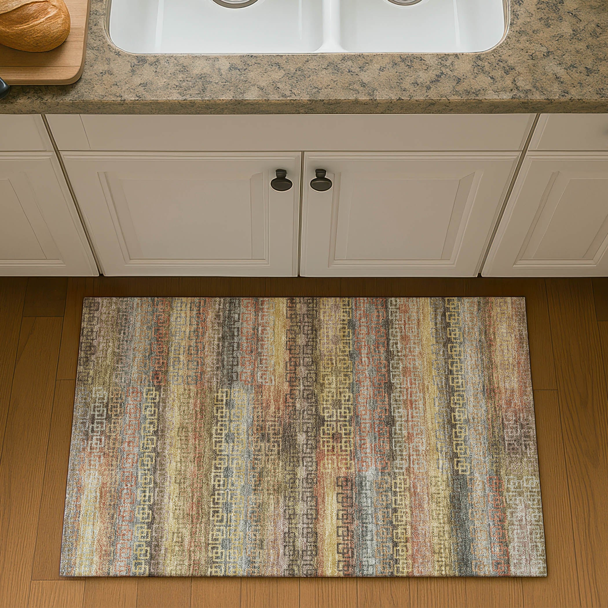 Valletta Machine Washable Transitional Brown Rug 1'8" x 2'6" #shape_Rectangle