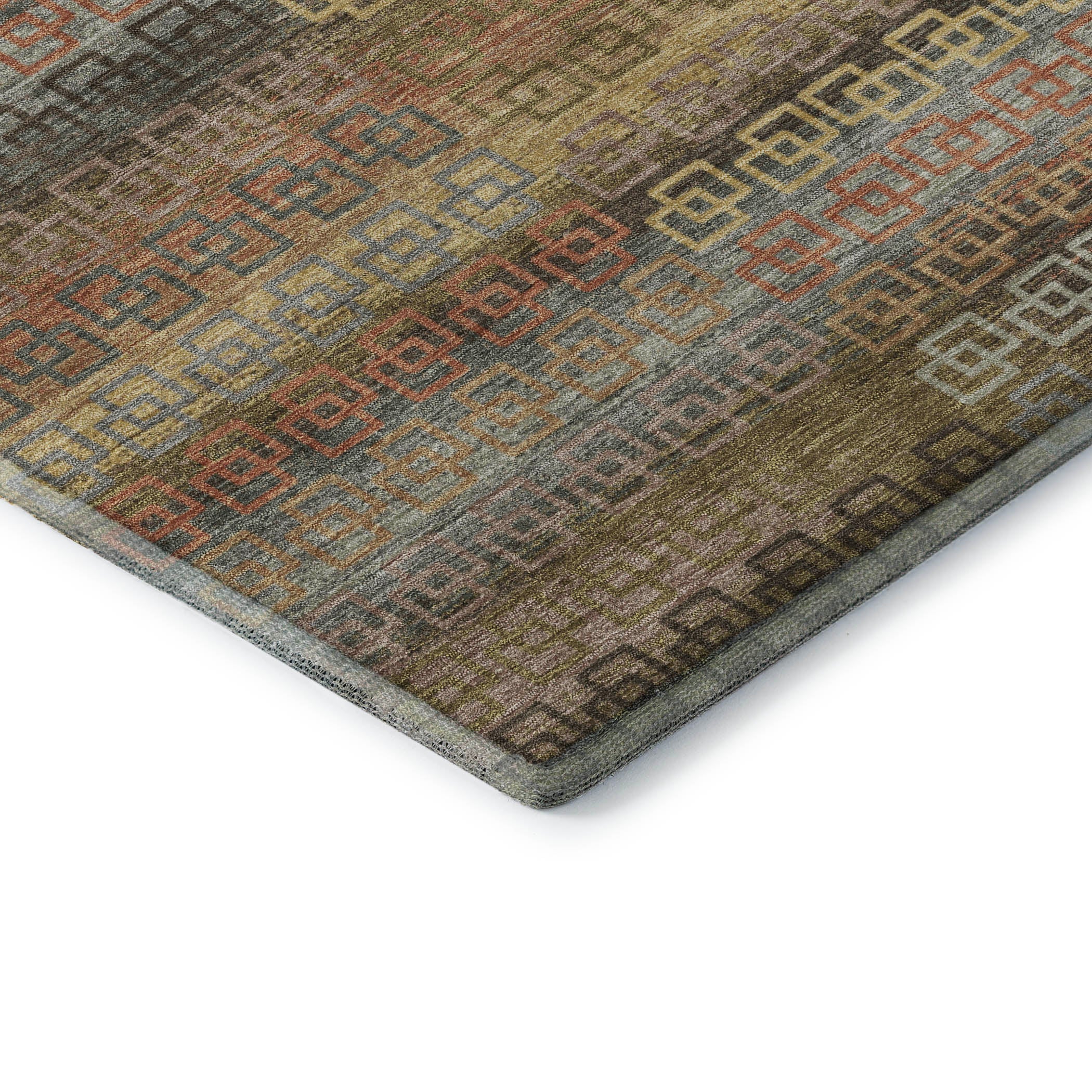 Valletta Machine Washable Transitional Brown Rug 1'8" x 2'6" #shape_Rectangle