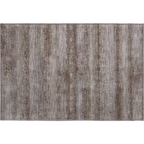 Valletta Machine Washable Transitional Chocolate Brown Rug 1'8" x 2'6"