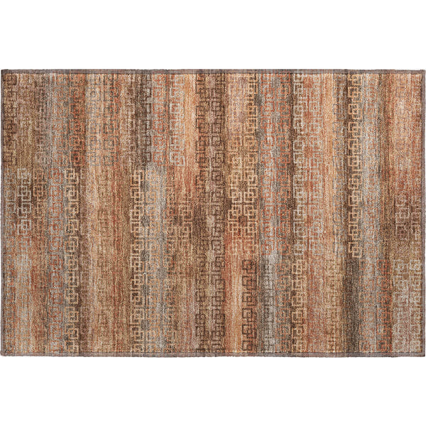 Valletta Machine Washable Transitional Copper Orange Rug 1'8" x 2'6"