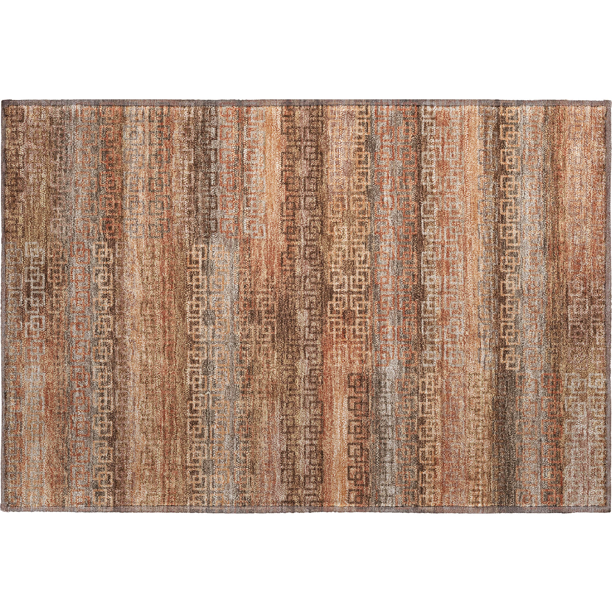 Valletta Machine Washable Transitional Copper Orange Rug 1'8" x 2'6" #shape_Rectangle