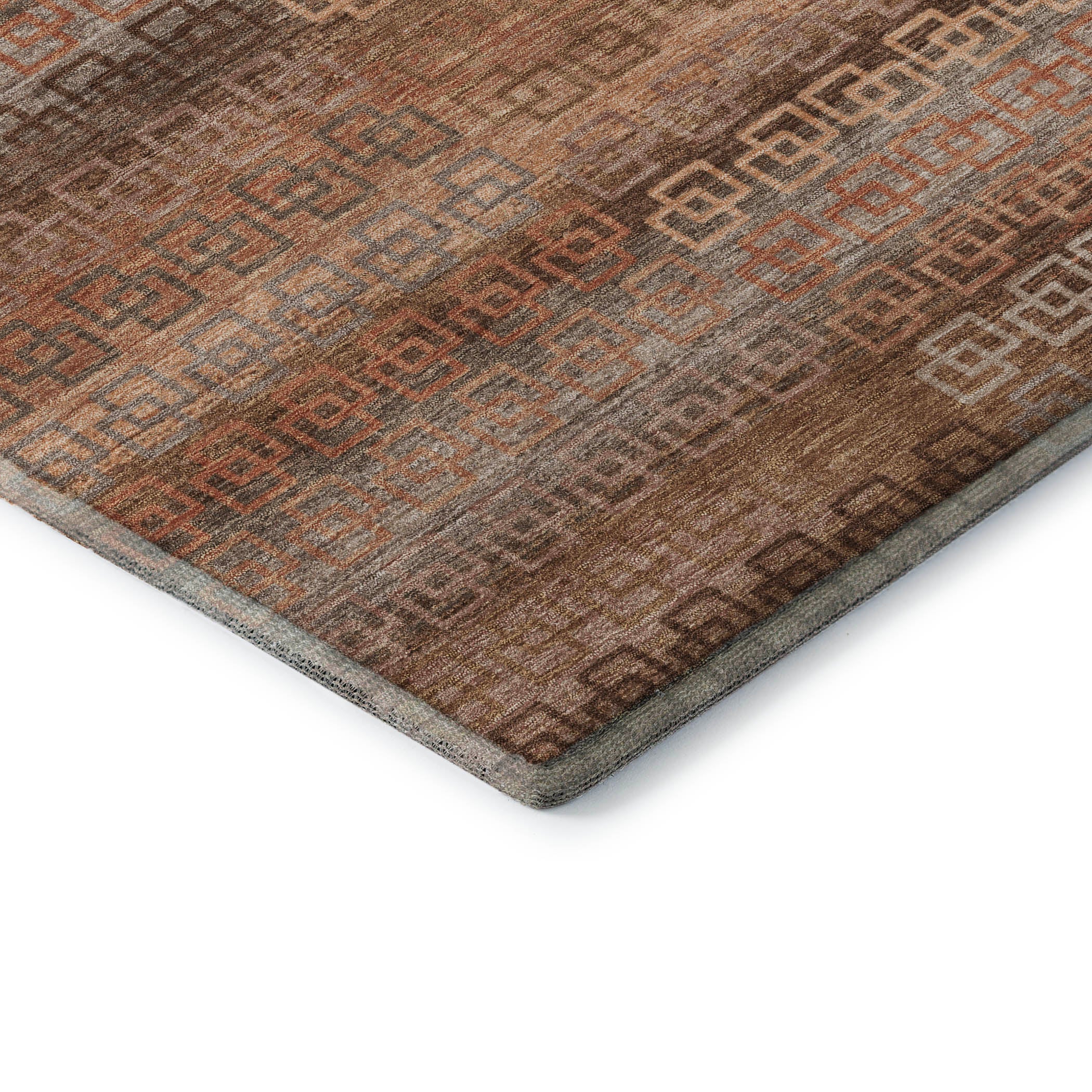 Valletta Machine Washable Transitional Copper Orange Rug 1'8" x 2'6" #shape_Rectangle