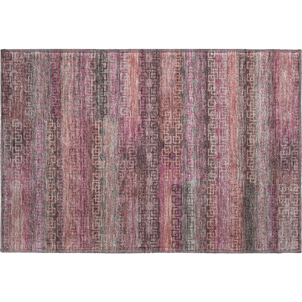 Valletta Machine Washable Transitional Pink Rug 1'8" x 2'6"