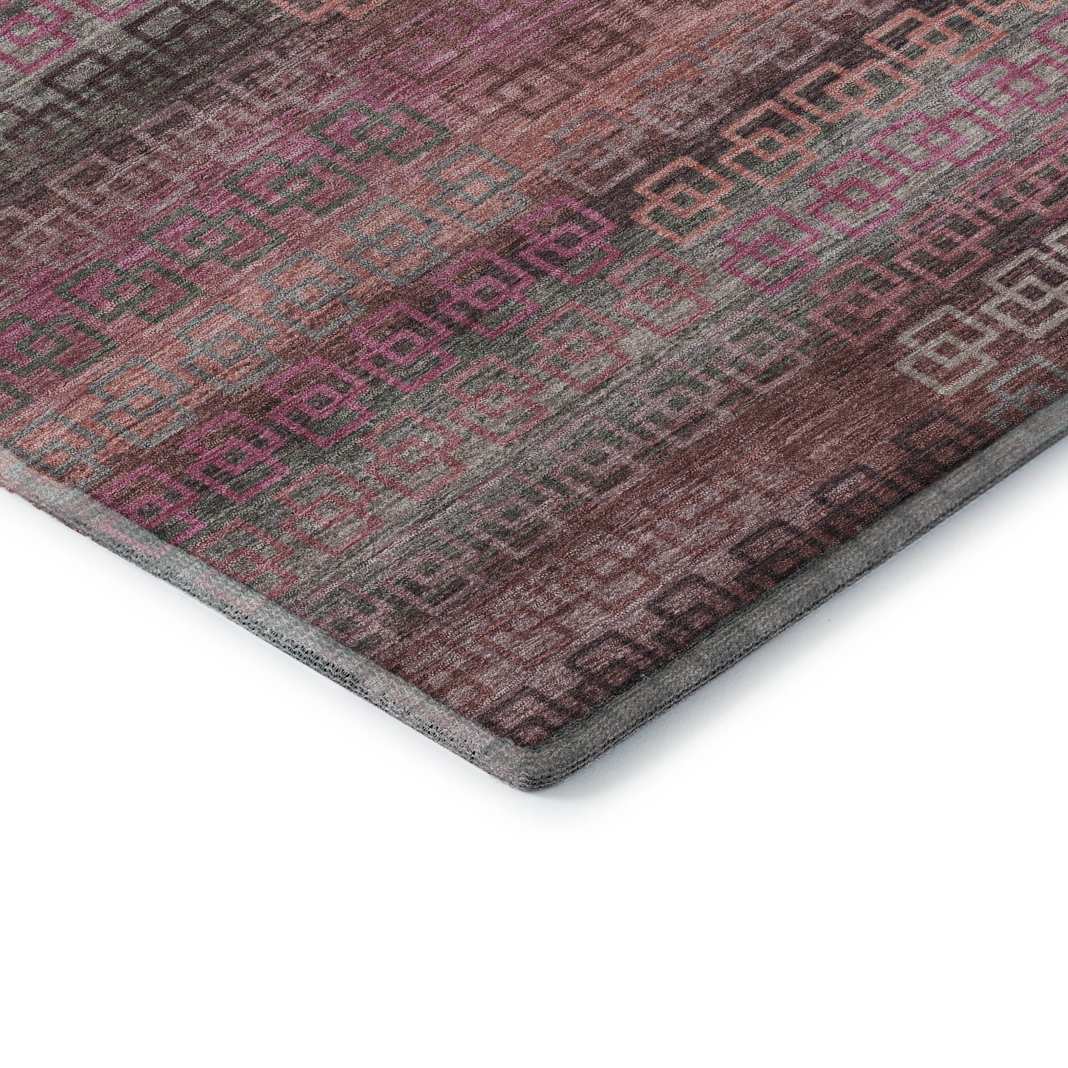 Valletta Machine Washable Transitional Pink Rug 1'8" x 2'6" #shape_Rectangle