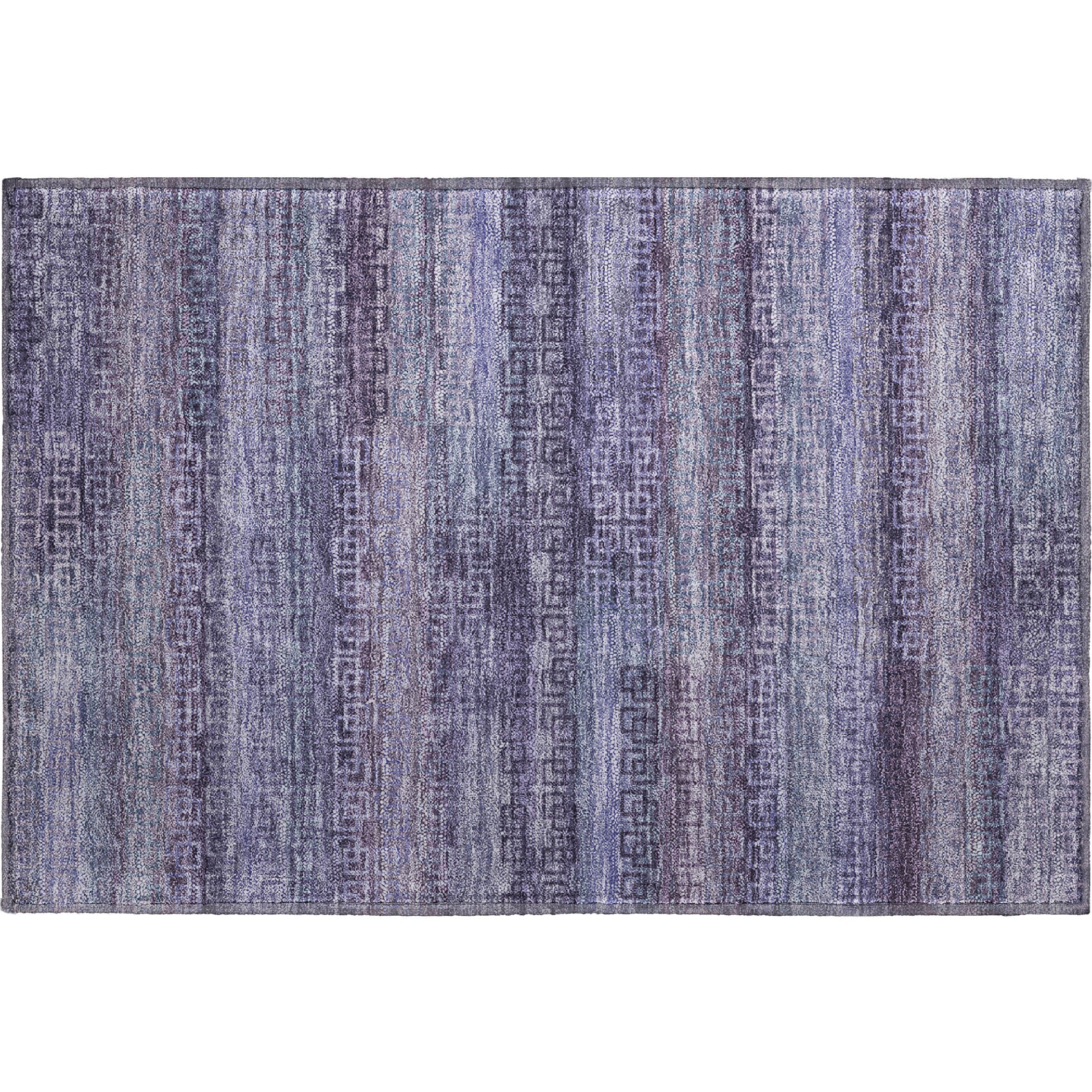 Valletta Machine Washable Transitional Plum Purple Rug 1'8" x 2'6" #shape_Rectangle