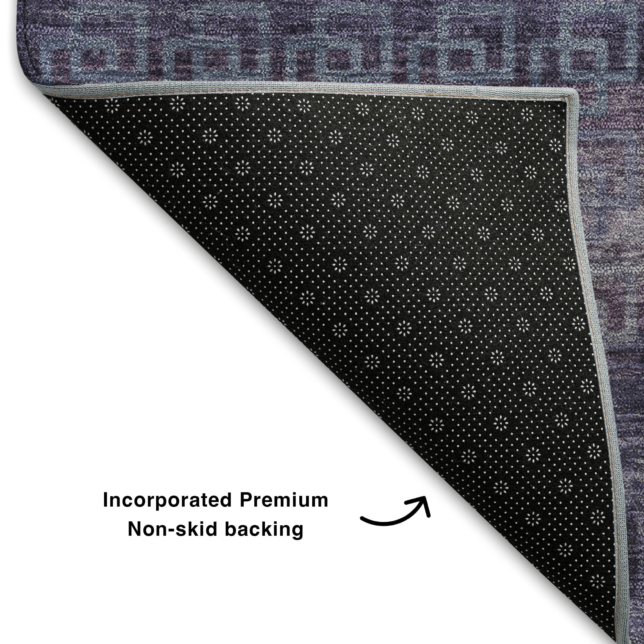 Valletta Machine Washable Transitional Plum Purple Rug 1'8" x 2'6" #shape_Rectangle