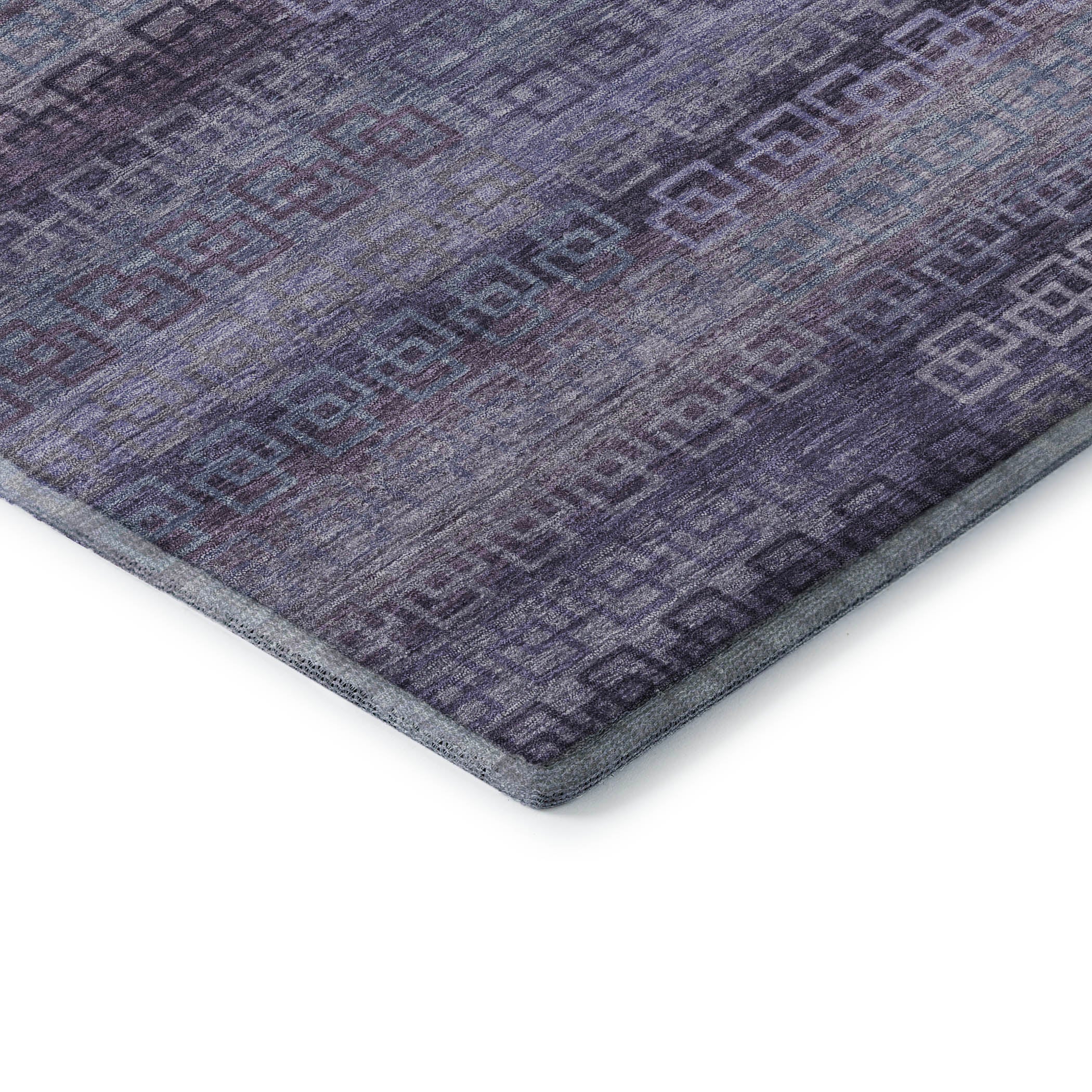 Valletta Machine Washable Transitional Plum Purple Rug 1'8" x 2'6" #shape_Rectangle