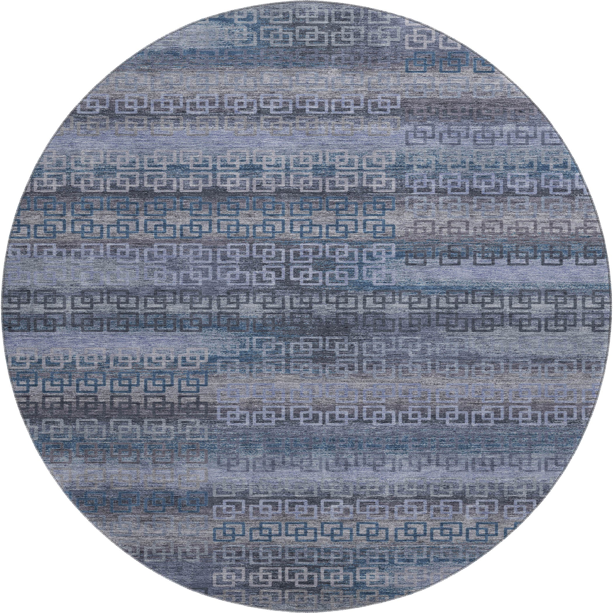 Valletta Machine Washable Transitional Taupe Brown Rug 8' x 8' #shape_Round
