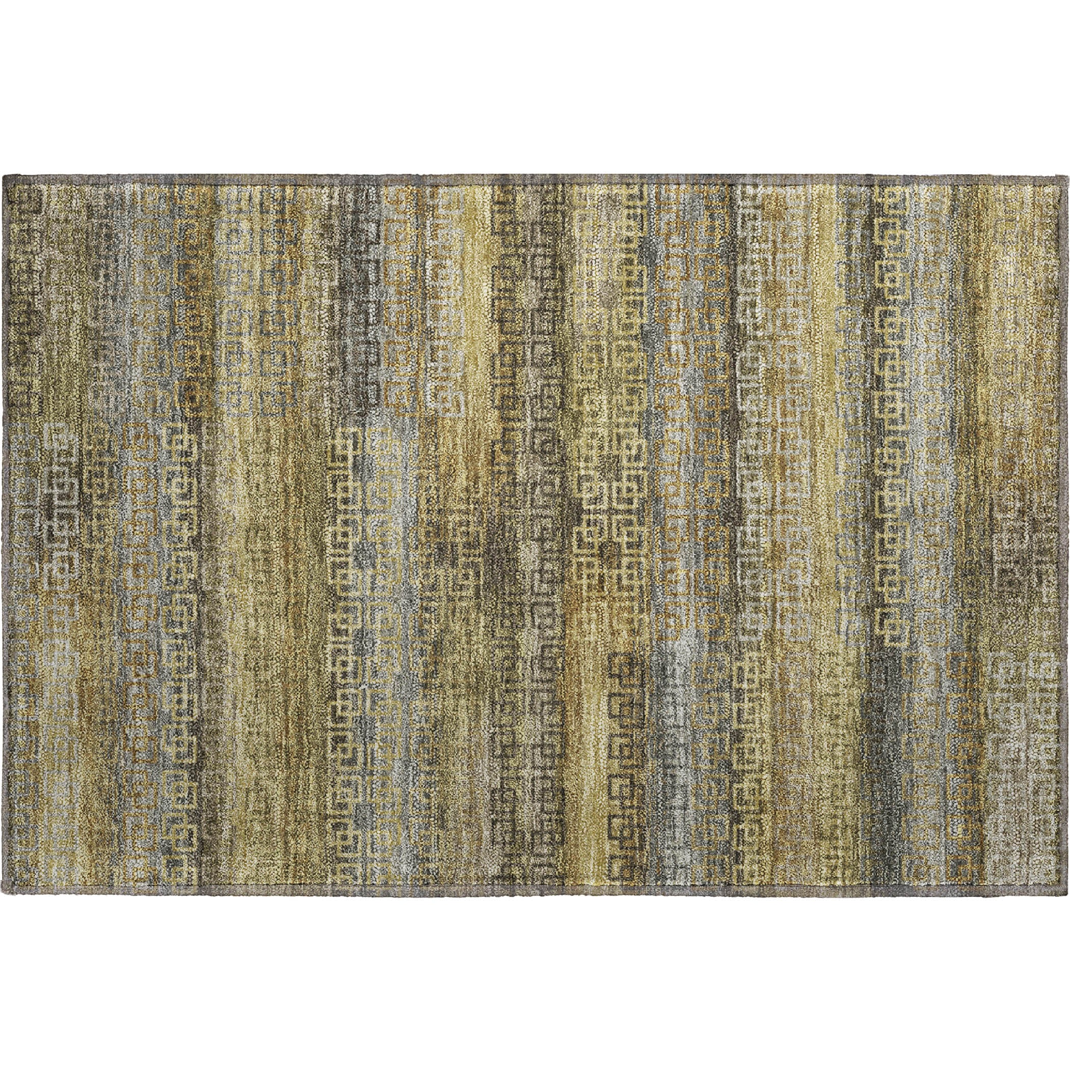 Valletta Machine Washable Transitional Wheat Gold Rug 1'8" x 2'6" #shape_Rectangle