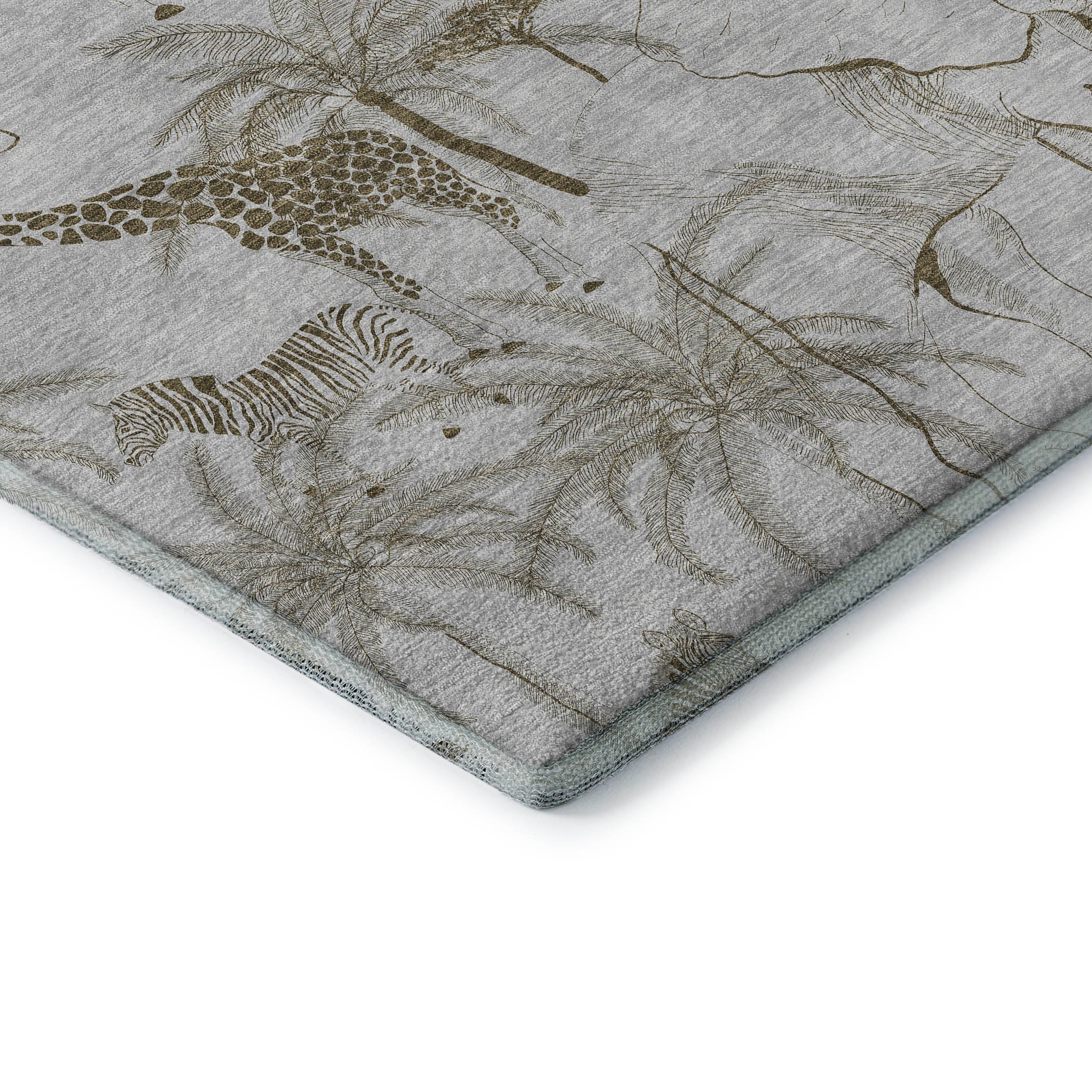 Salzburg Machine Washable Tropical Fog Gray Rug 1'8" x 2'6" #shape_Rectangle