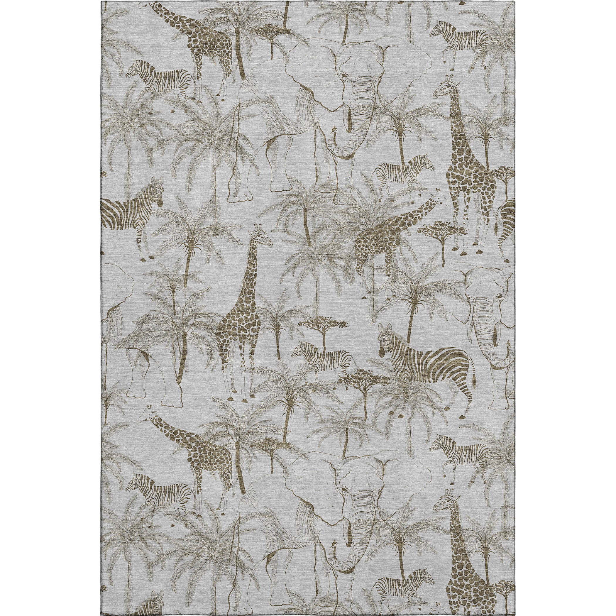 Salzburg Machine Washable Tropical Fog Gray Rug 2'6" x 3'10" #shape_Rectangle