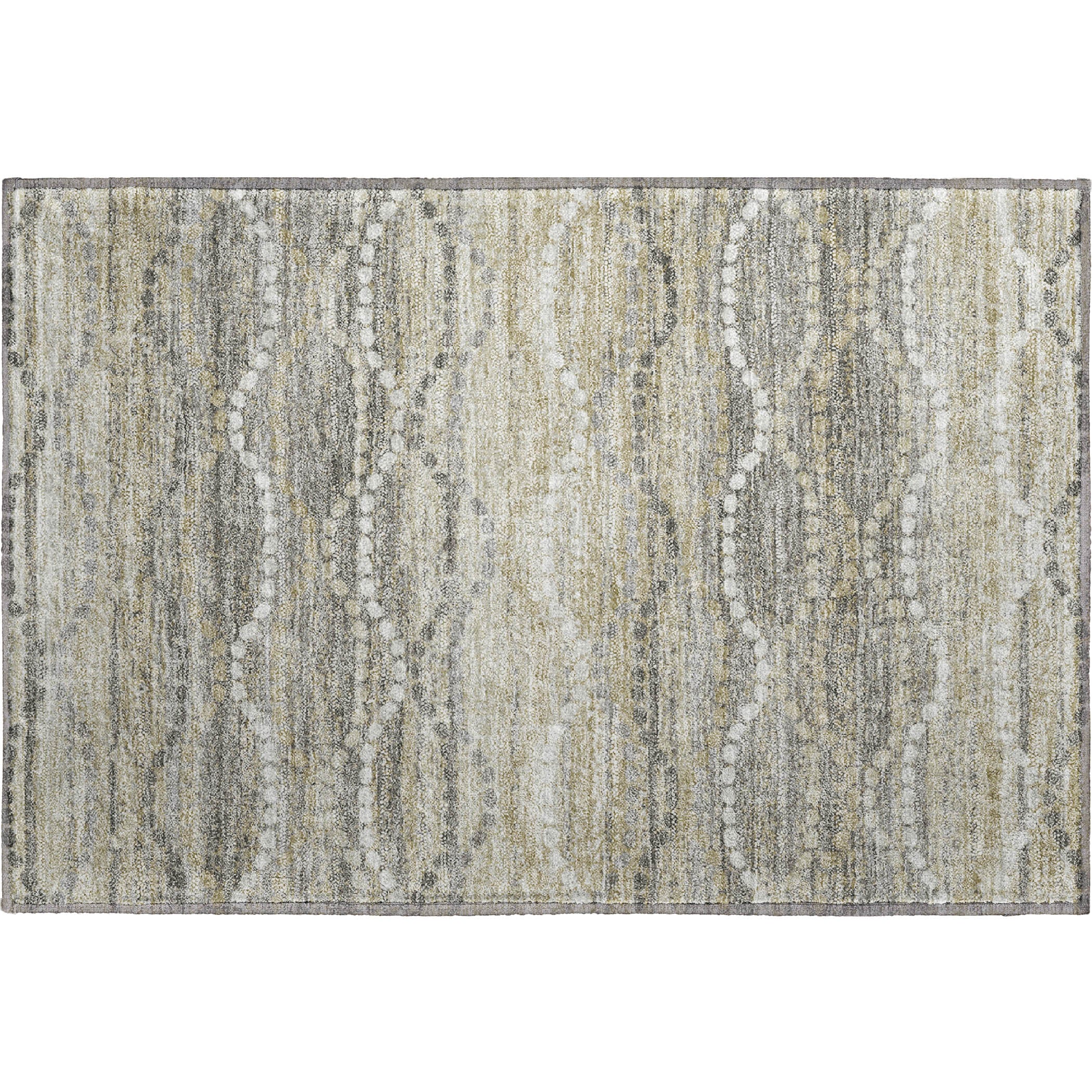 Queenstown Machine Washable Transitional Pewter Gray Rug 1'8" x 2'6" #shape_Rectangle