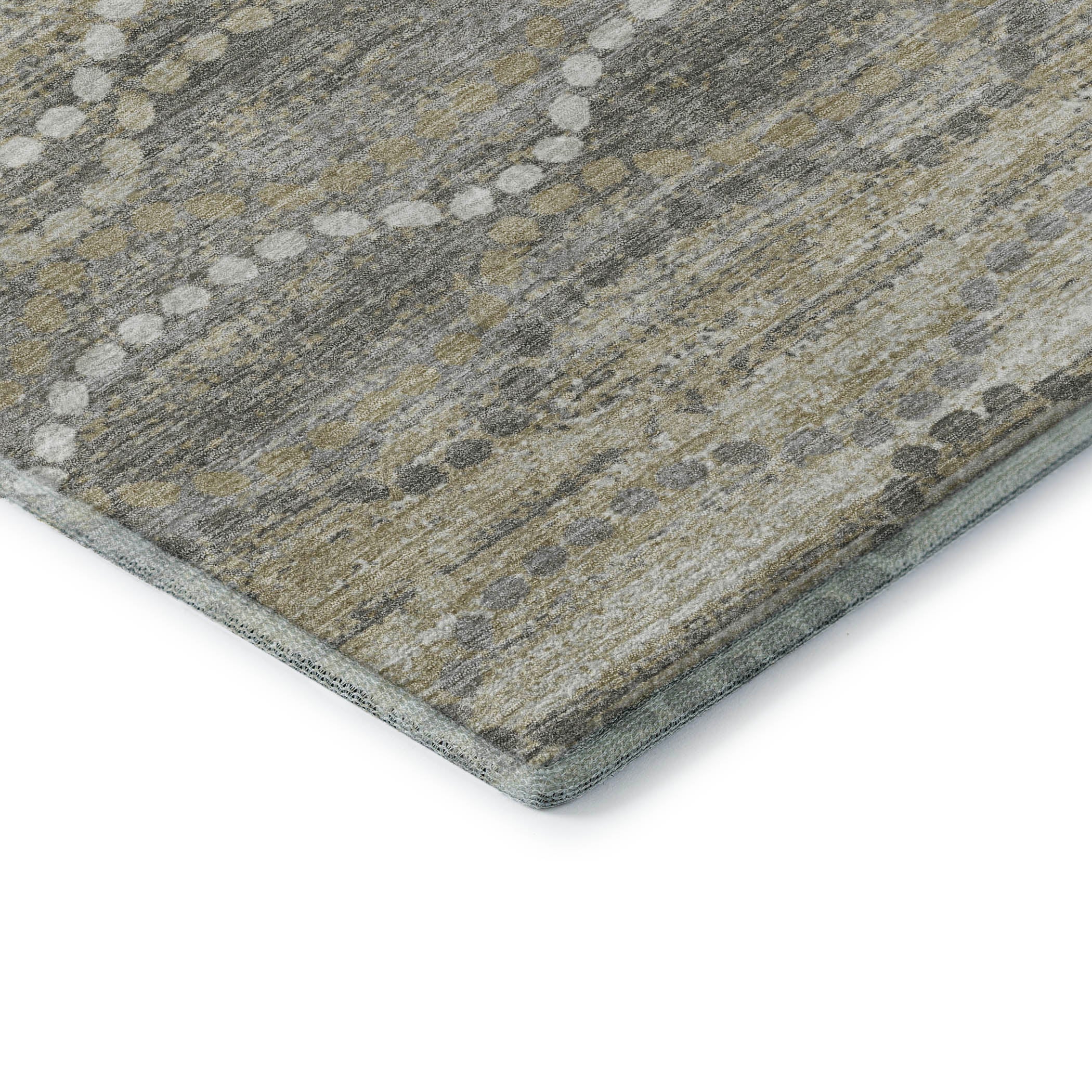 Queenstown Machine Washable Transitional Pewter Gray Rug 1'8" x 2'6" #shape_Rectangle