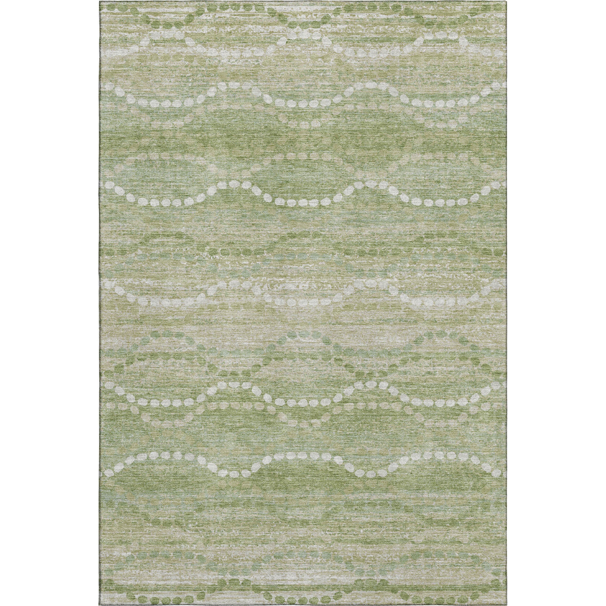 Queenstown Machine Washable Transitional Sage Green Rug 2'6" x 3'10" #shape_Rectangle