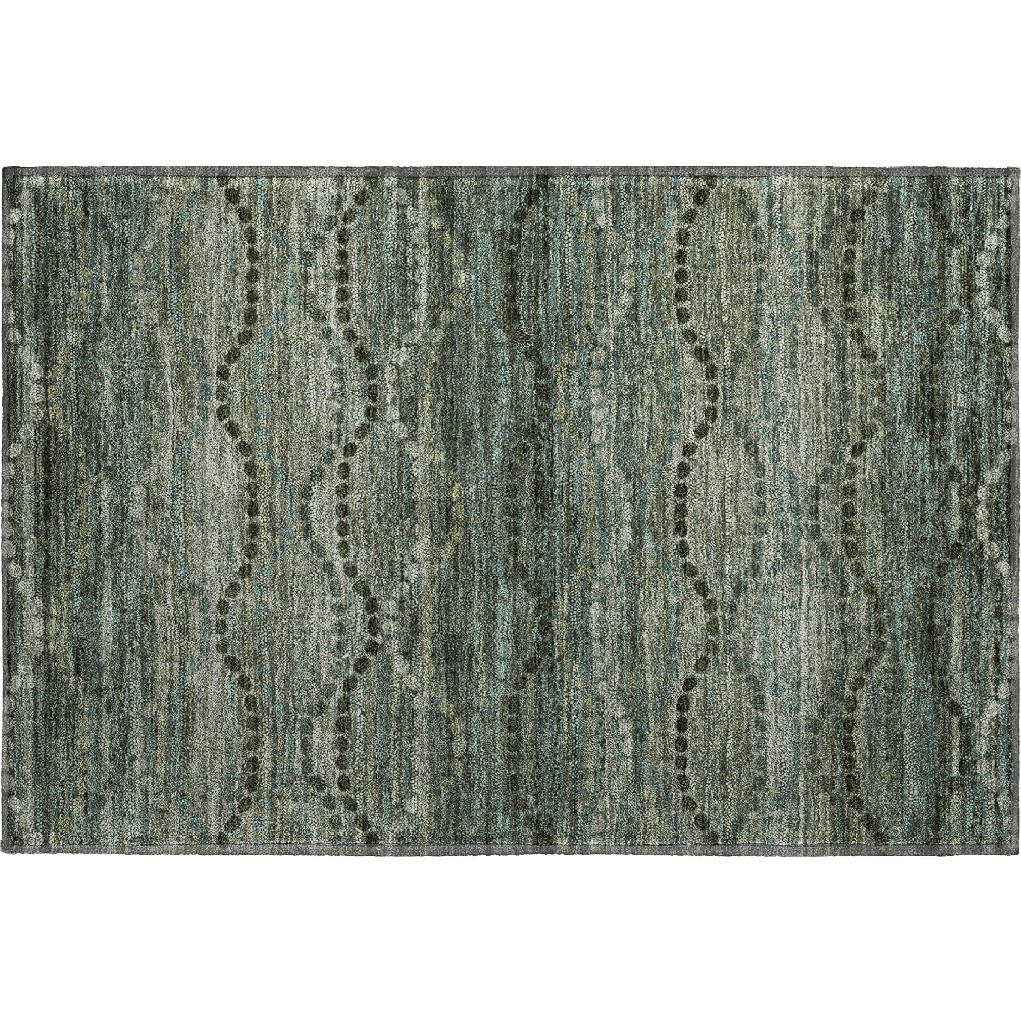 Athens Machine Washable Transitional Aloe Green Rug 1'8" x 2'6" #shape_Rectangle