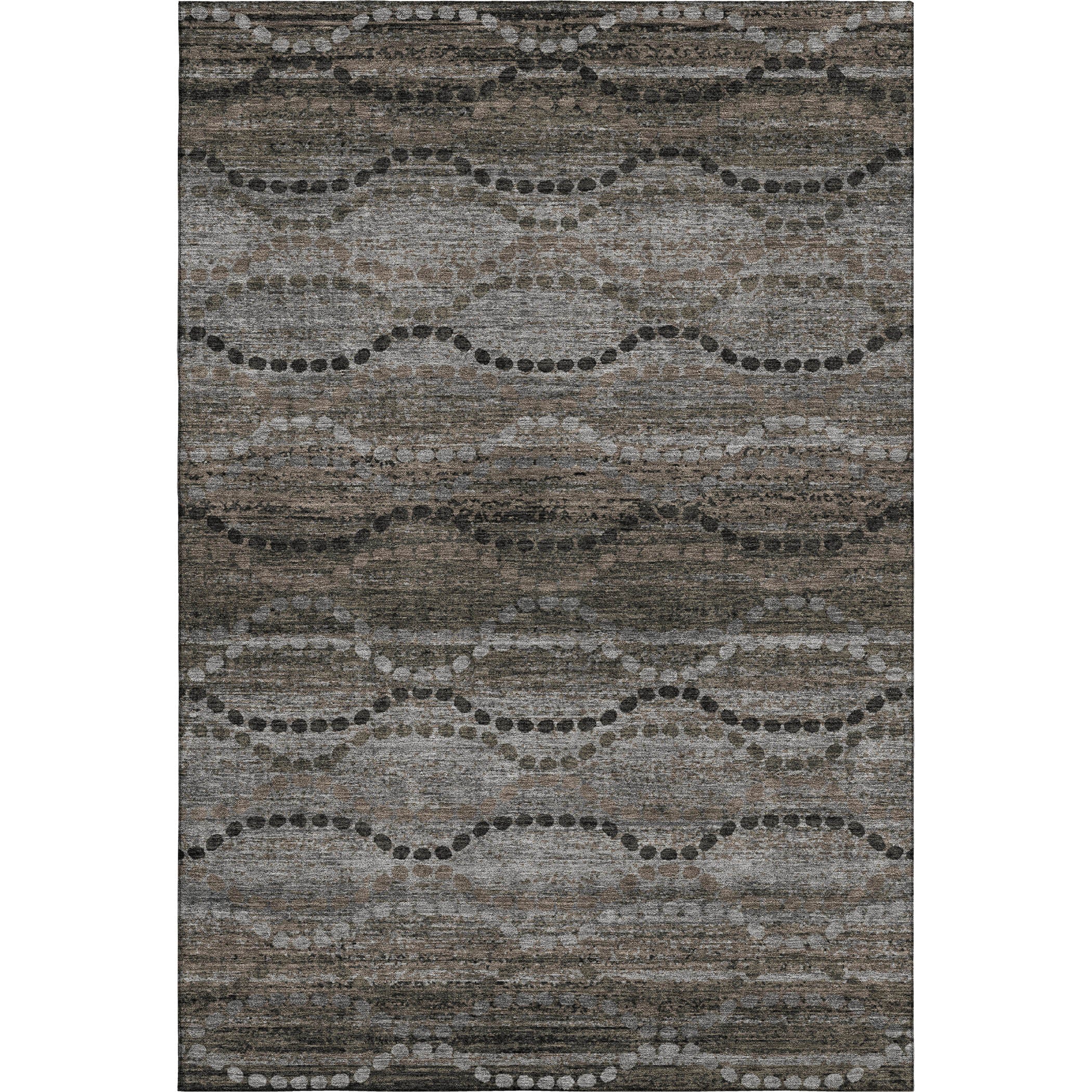 Athens Machine Washable Transitional Chocolate Brown Rug 2'6" x 3'10" #shape_Rectangle