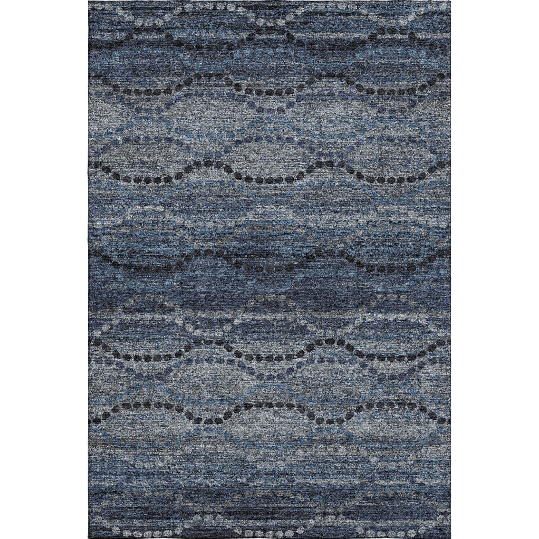 Athens Machine Washable Transitional Navy Blue Rug 2'6" x 3'10" #shape_Rectangle