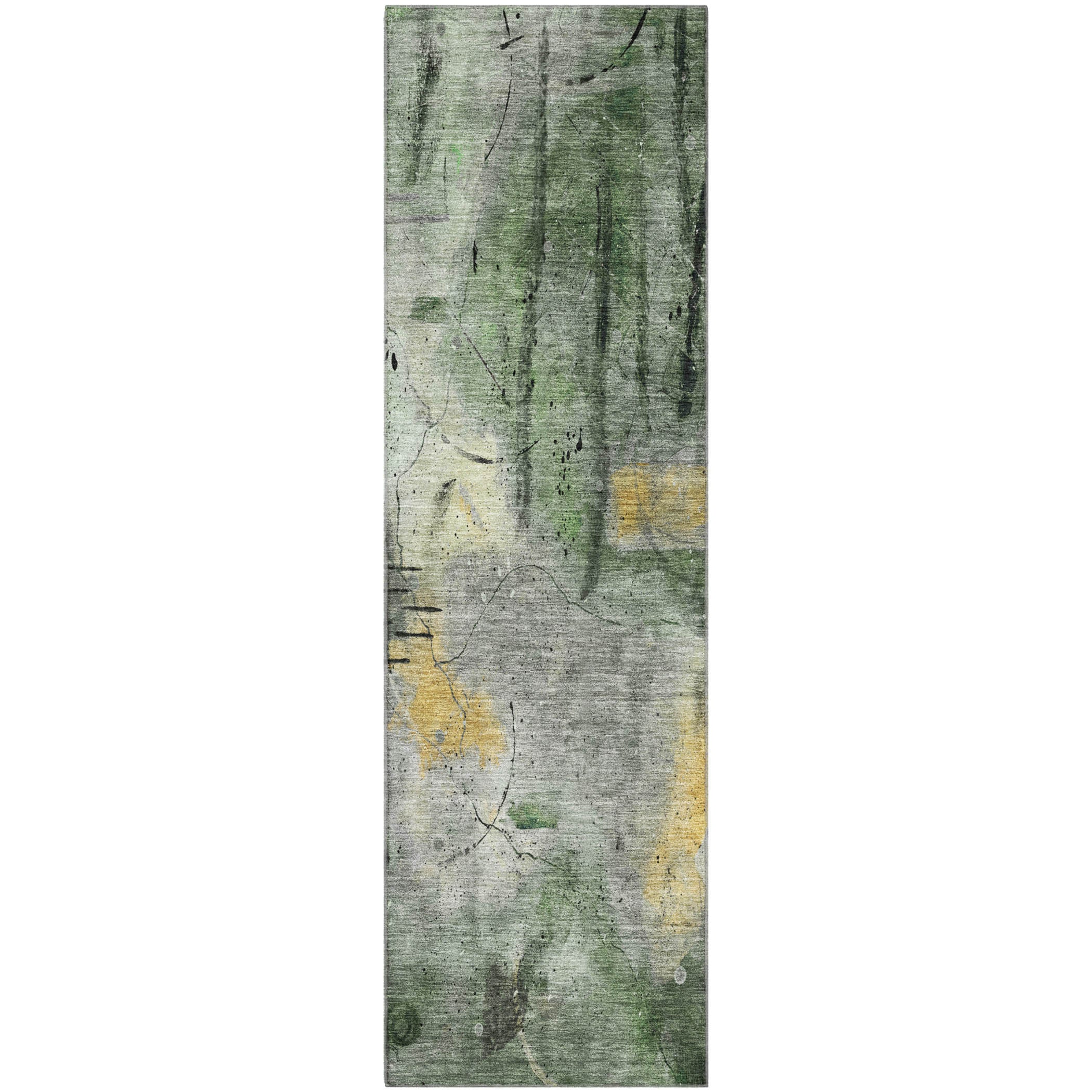 Cusco Machine Washable Transitional Pewter Gray Rug 2'3" x 7'6" #shape_Runner