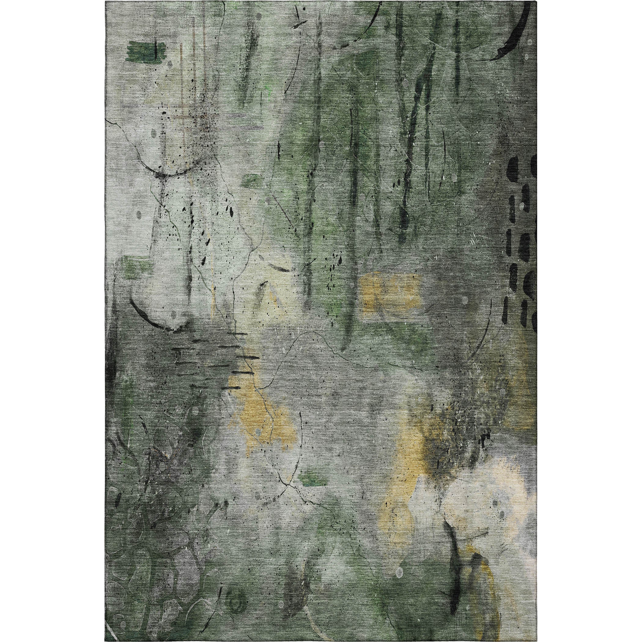 Cusco Machine Washable Transitional Pewter Gray Rug 2'6" x 3'10" #shape_Rectangle